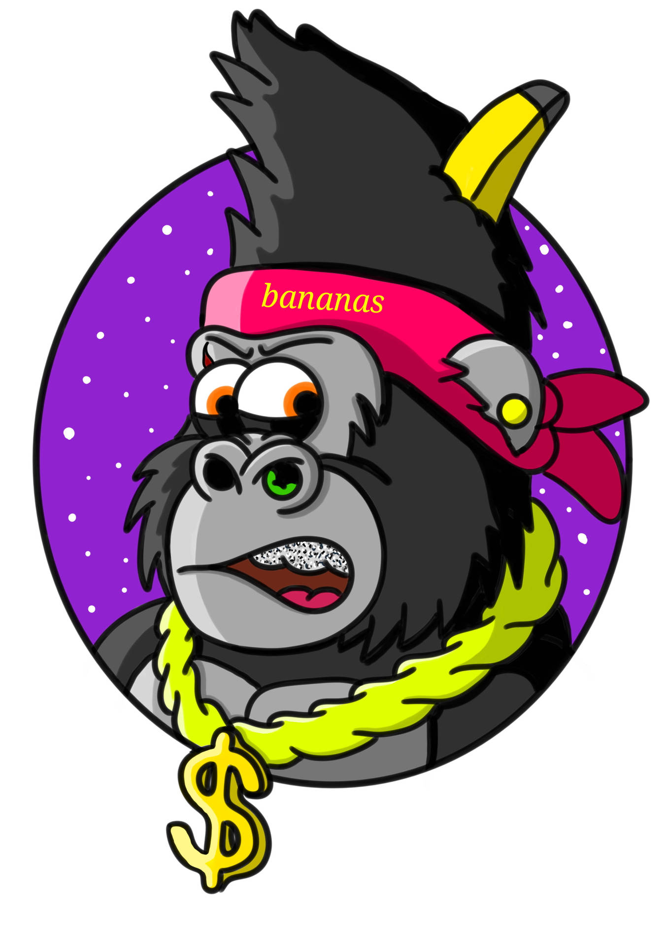 Gorilla Gangster Cartoon