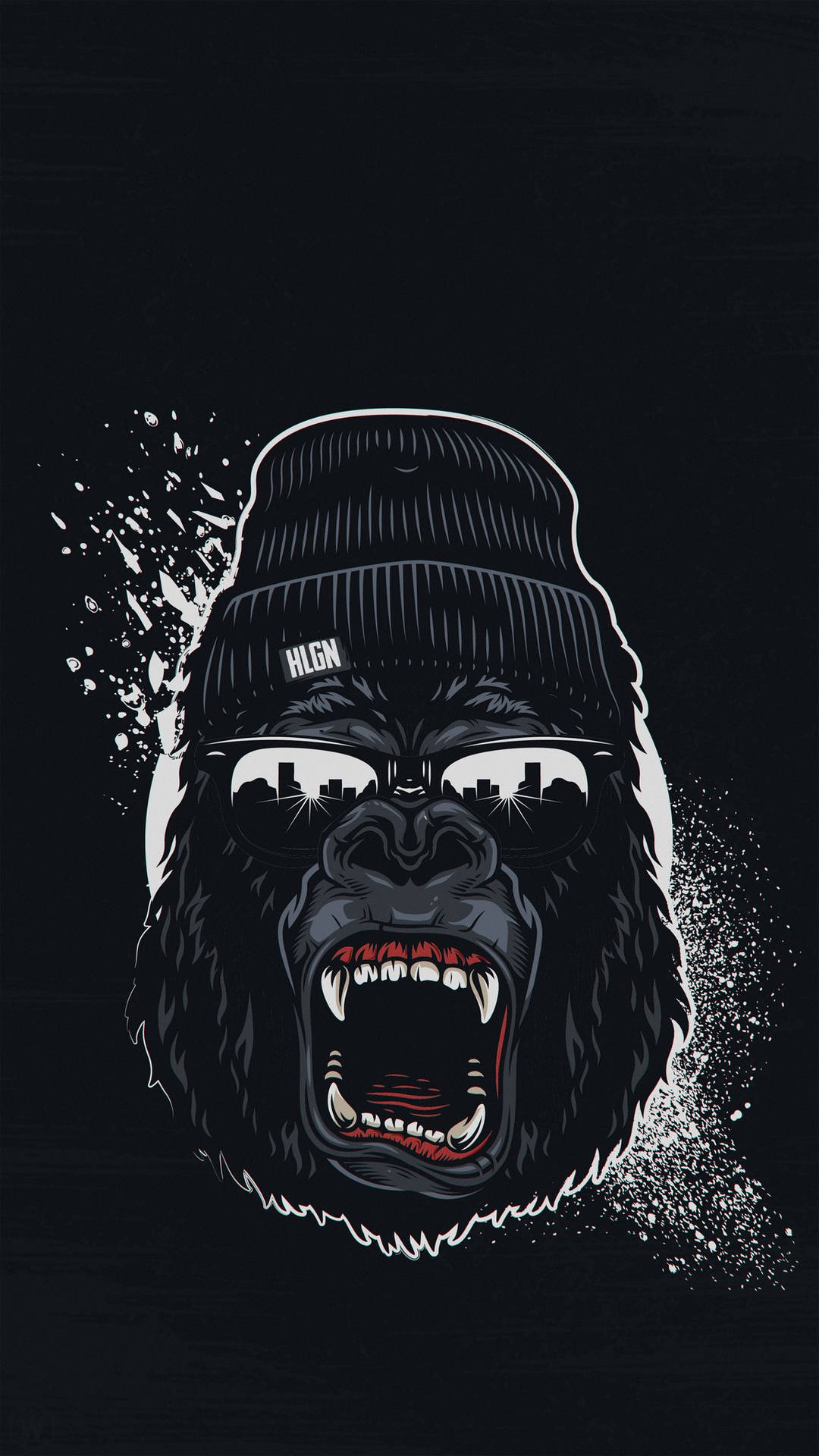 Gorilla Outline Art Background