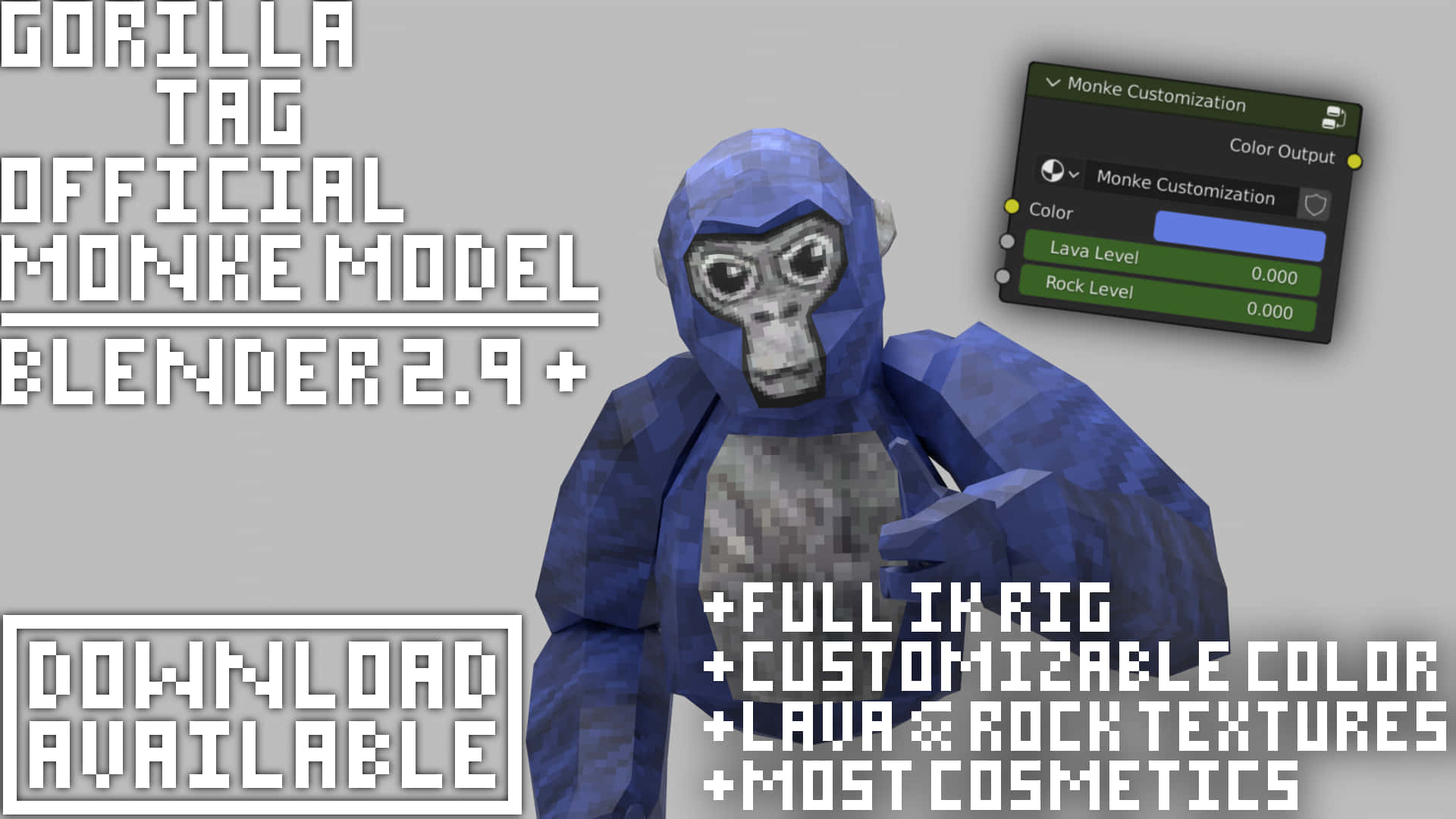 Gorilla Tag Official Model - Elegancer Model 9 Background
