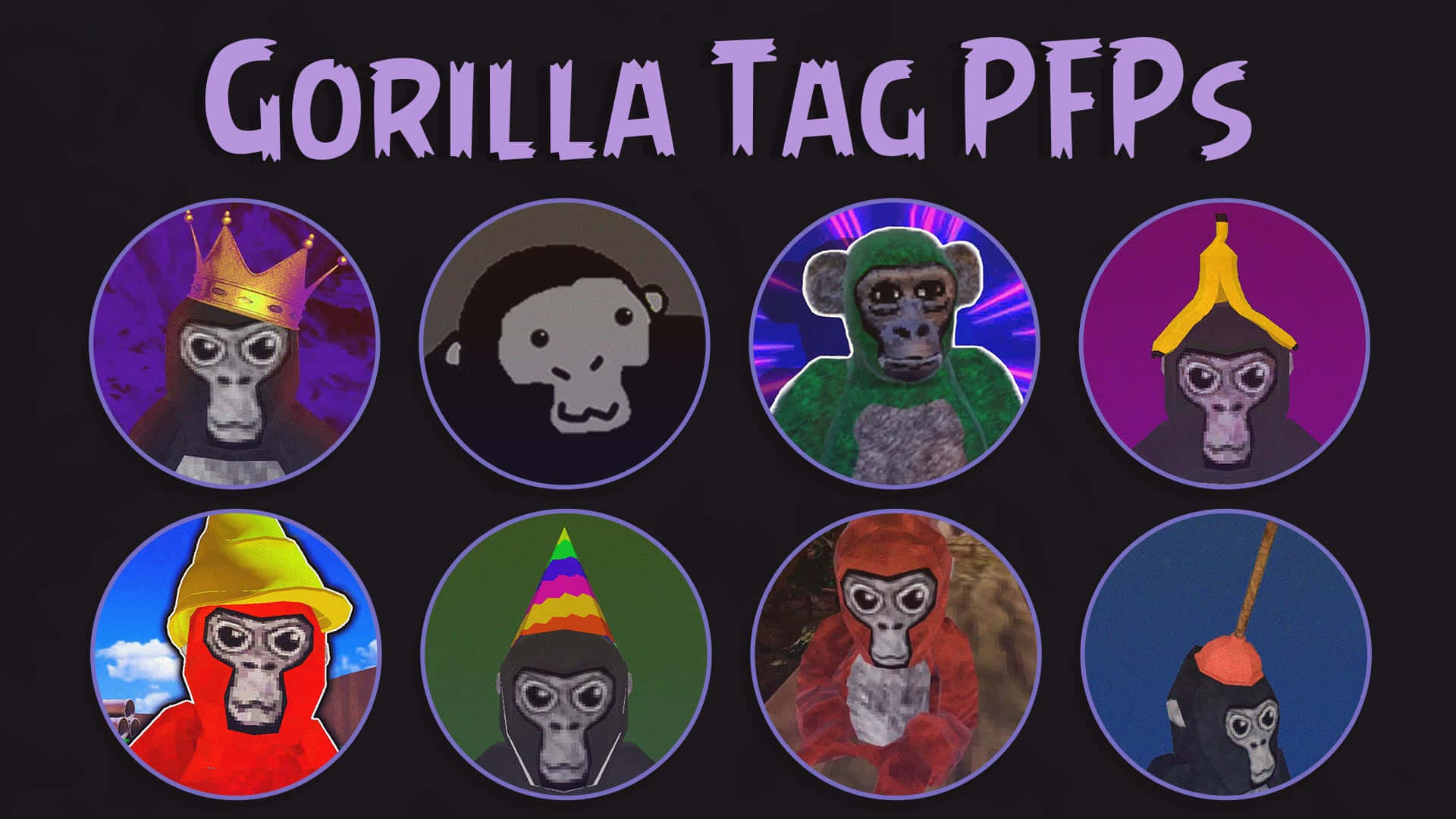 Gorilla Tag Round Profile Photos