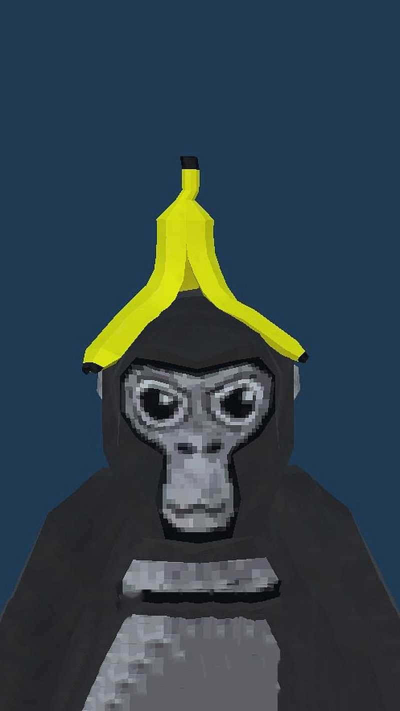 Gorilla Tag With Banana Peel Portrait Background