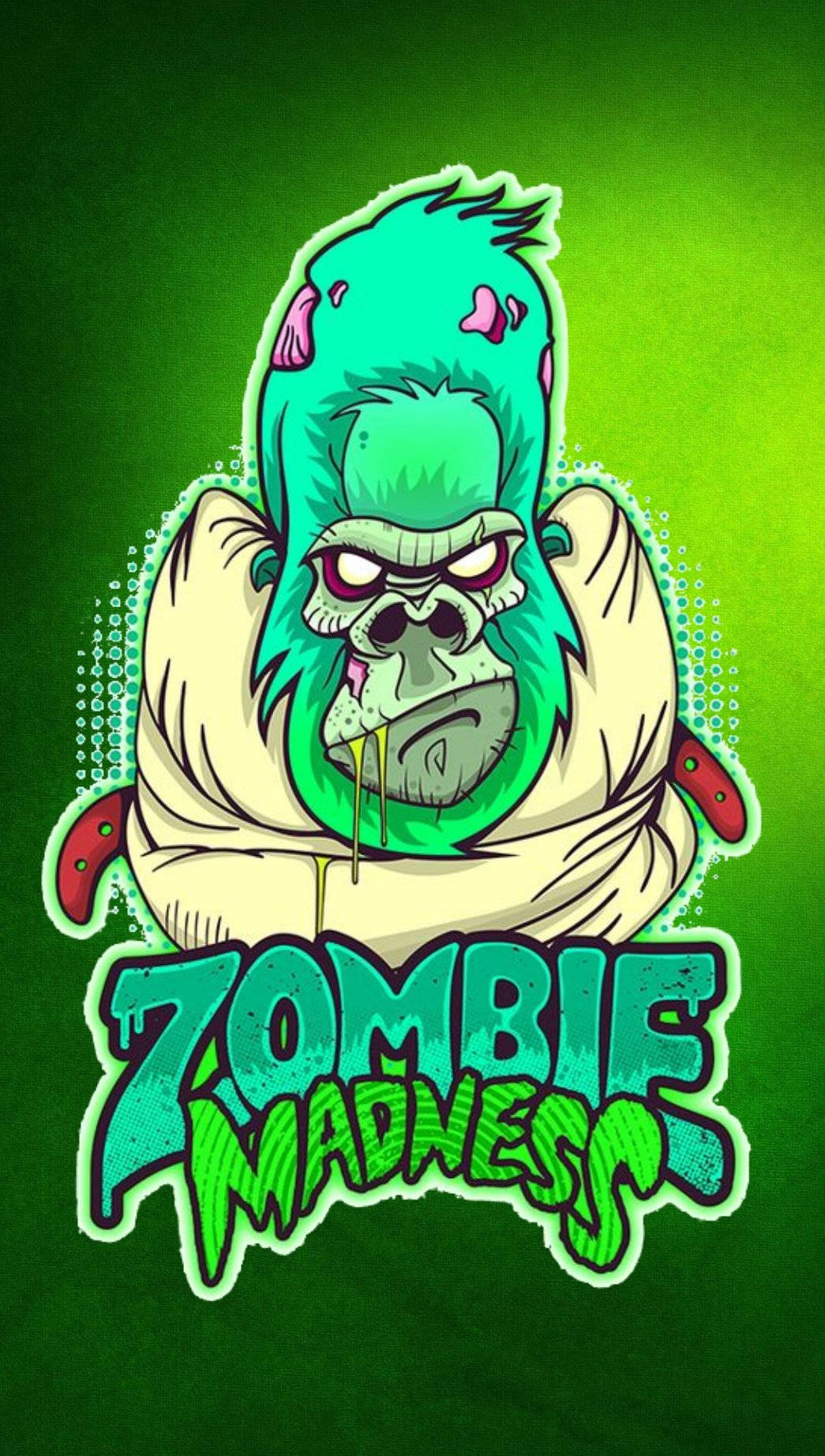 Gorilla Zombie Madness Art Background