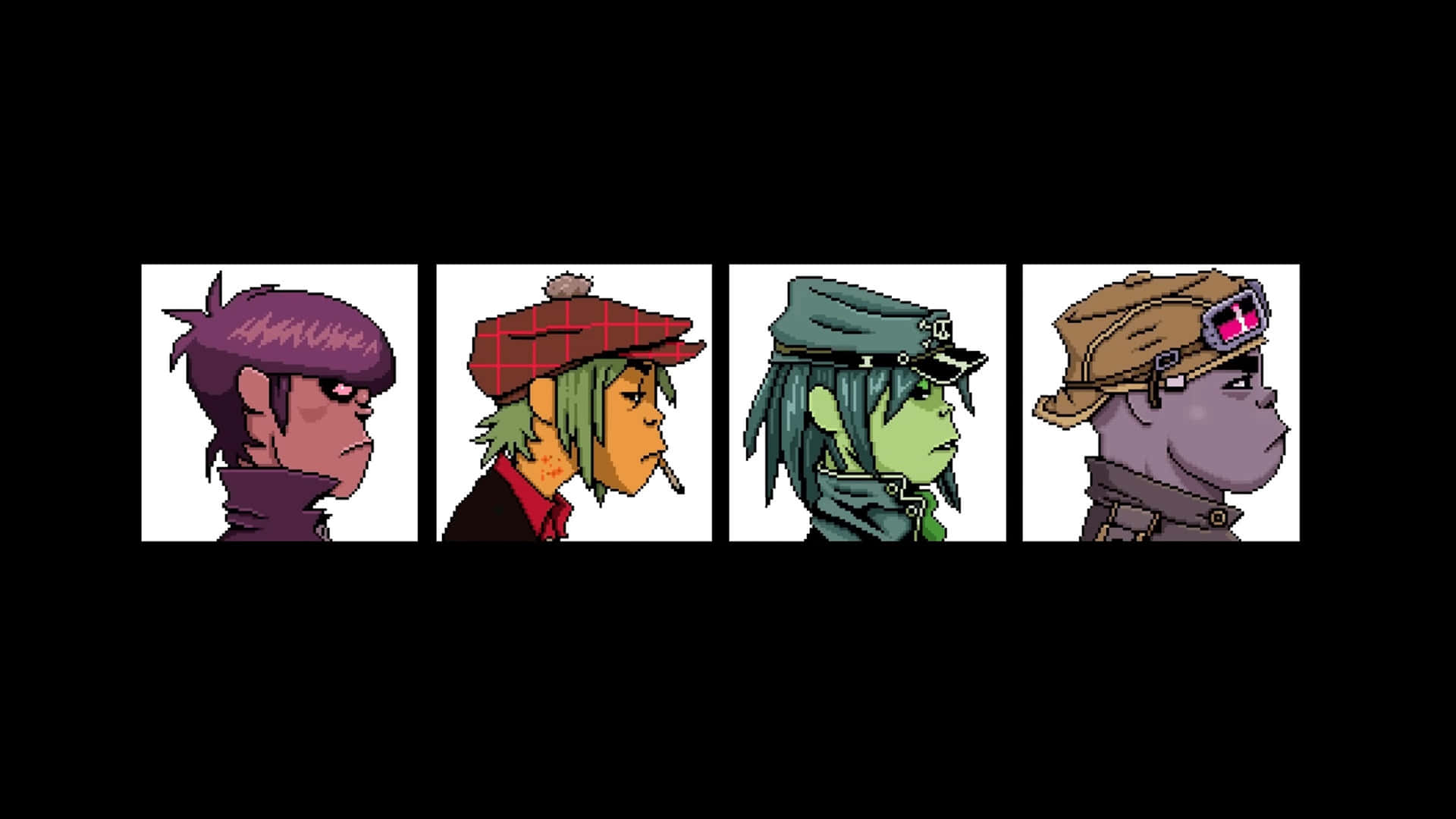 Gorillaz 4k Side View Background