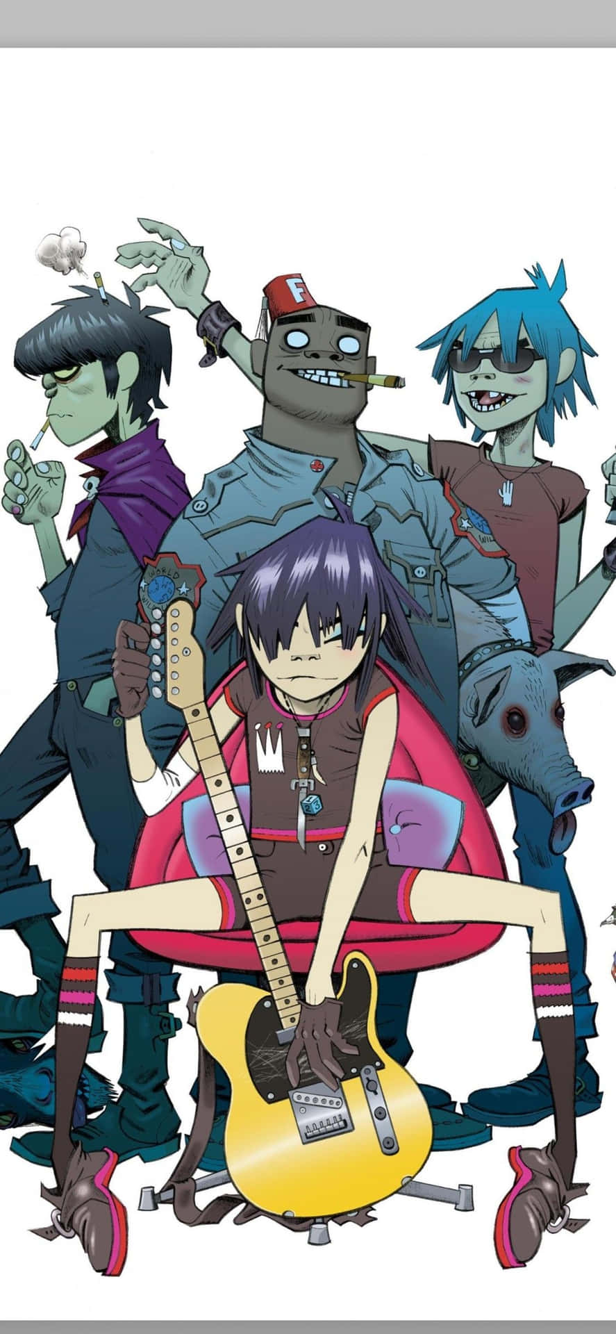 Gorillaz Iphone Band Members Noodle At The Center