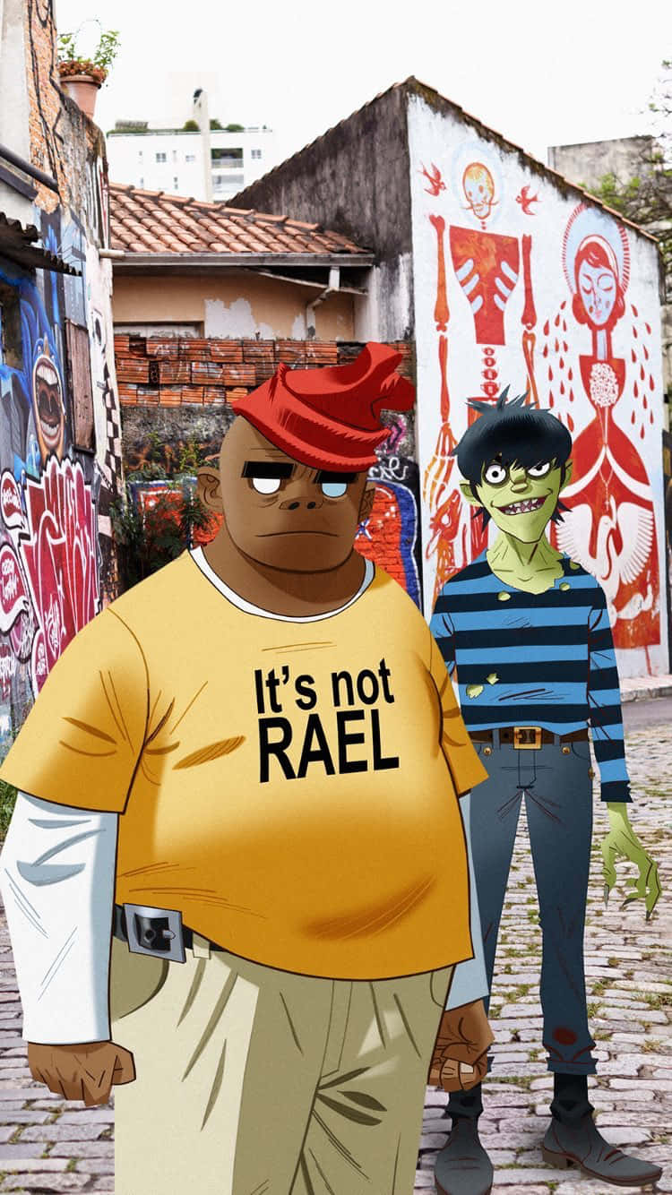 Gorillaz Iphone Russel And Murdoc Background
