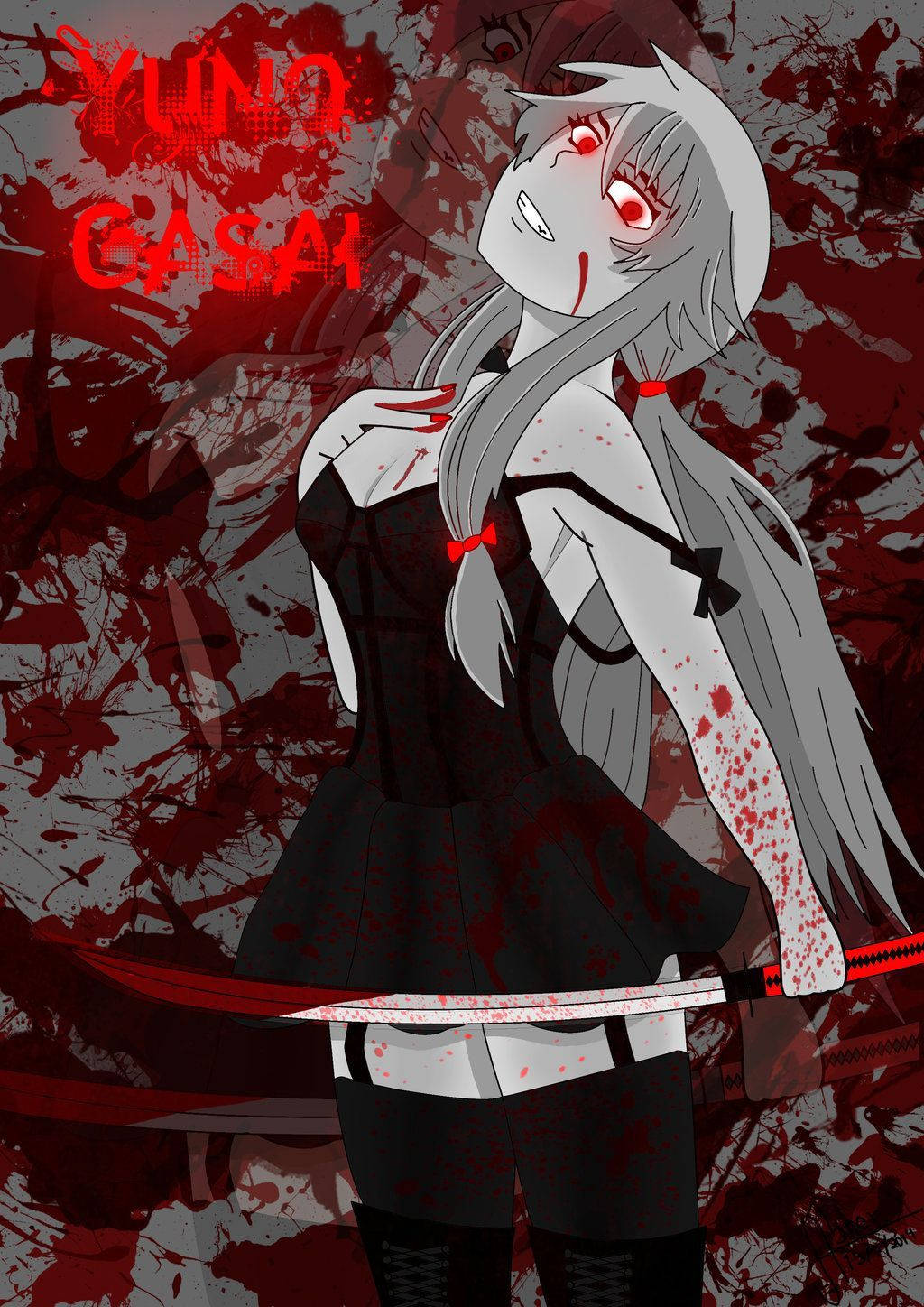 Gory Yuno Gasai Background