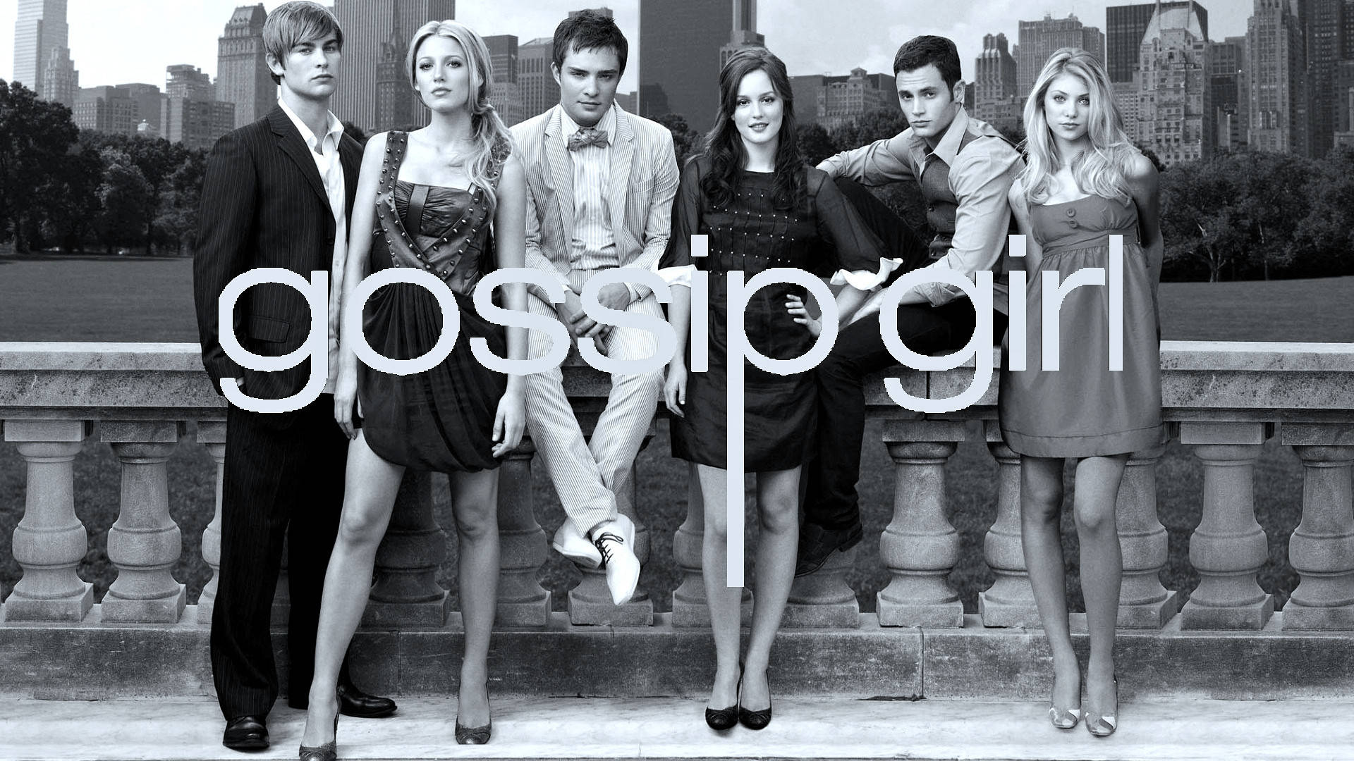 Gossip Girl Black And White Cover Background