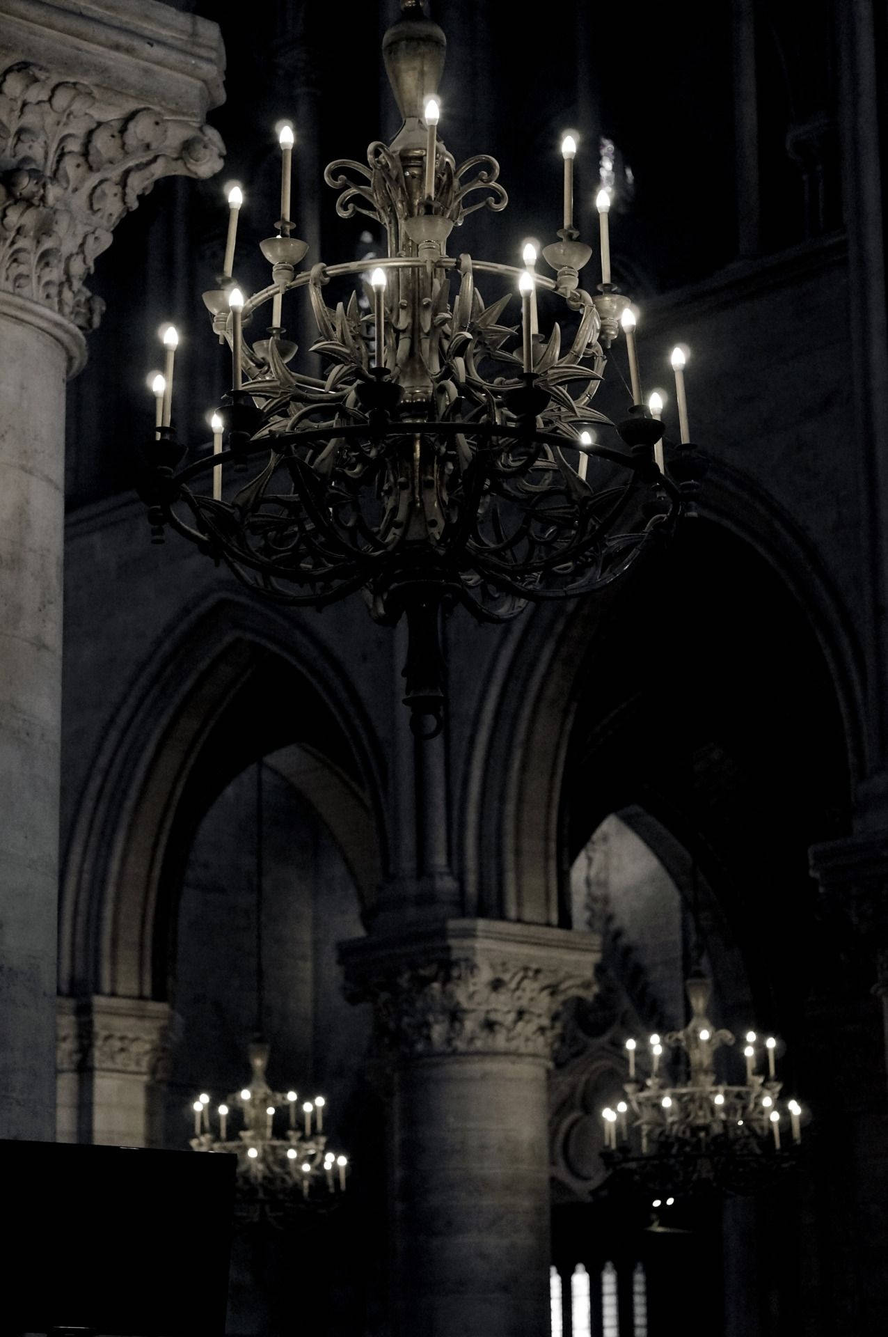 Goth Aesthetic Castle Interior Photography Background