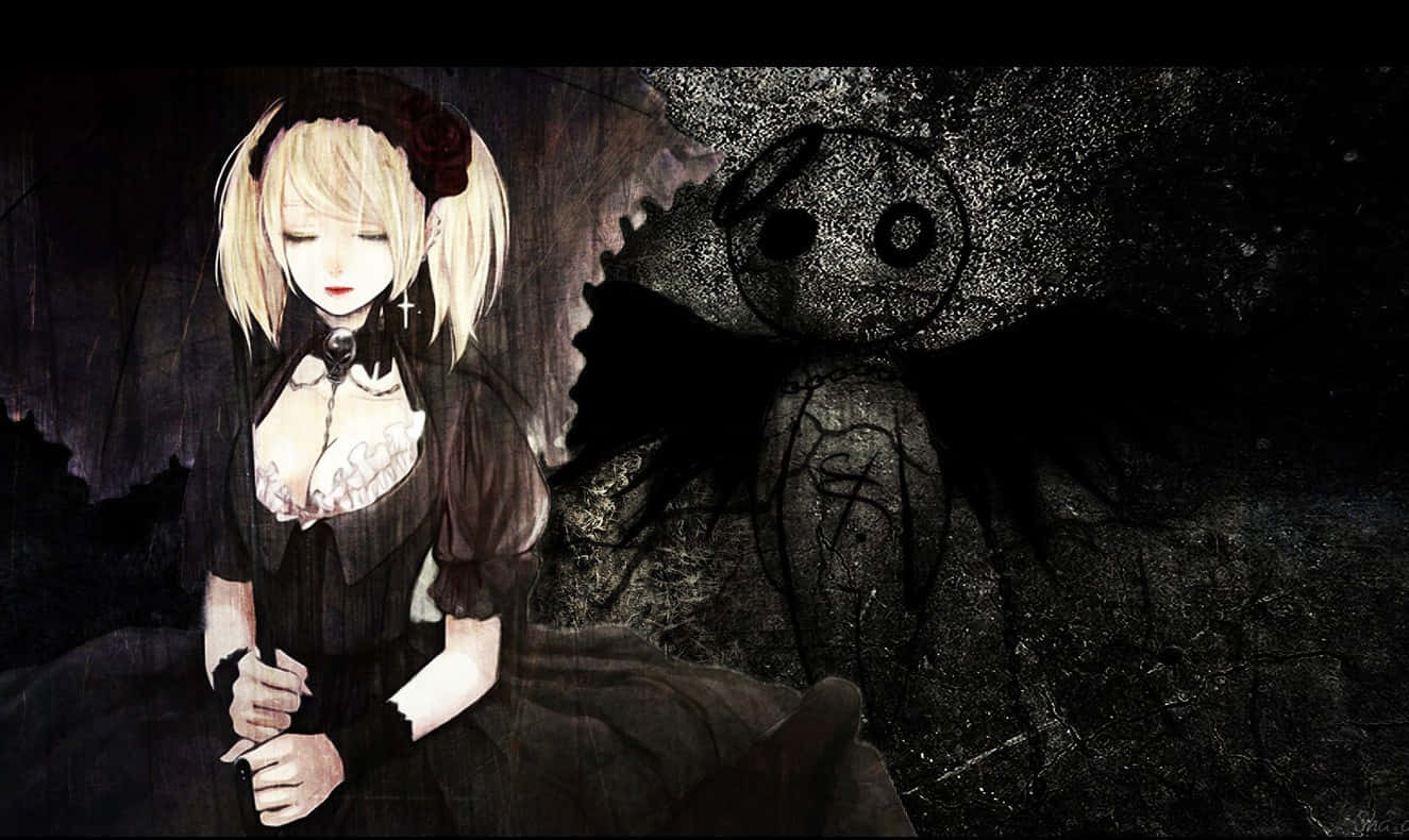 Goth Anime Lolita Girl Background