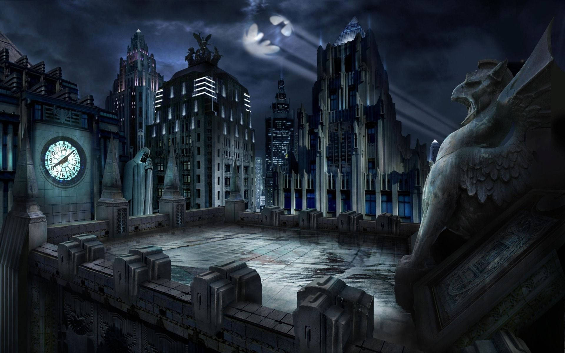 Gotham Dark Grey Buildings