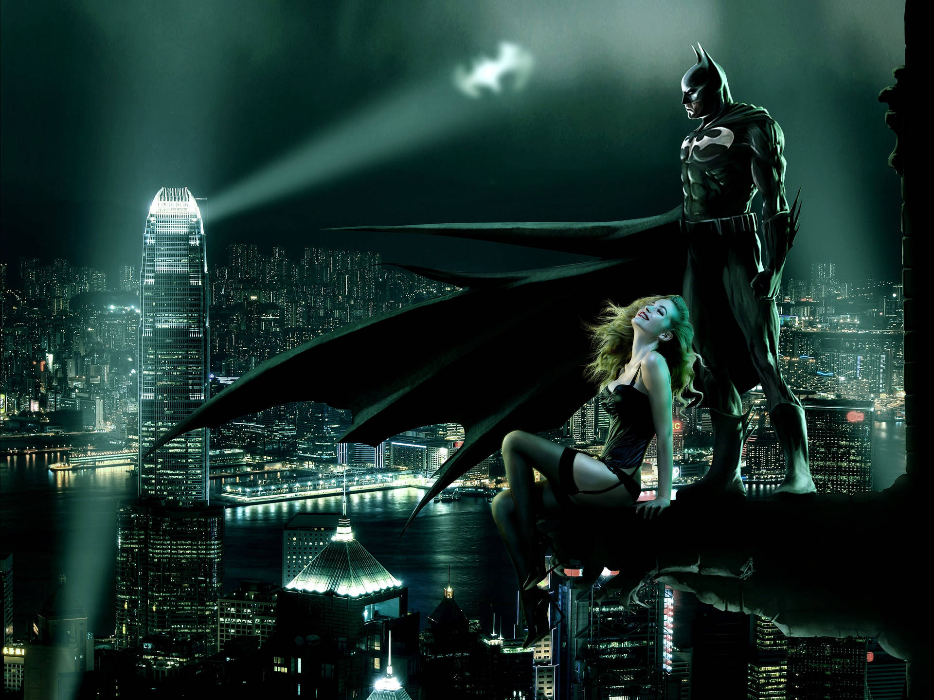 Gotham Realistic Digital Illustration Background