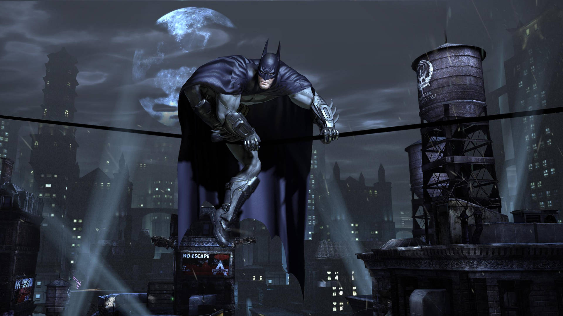 Gotham With The Dark Knight Background