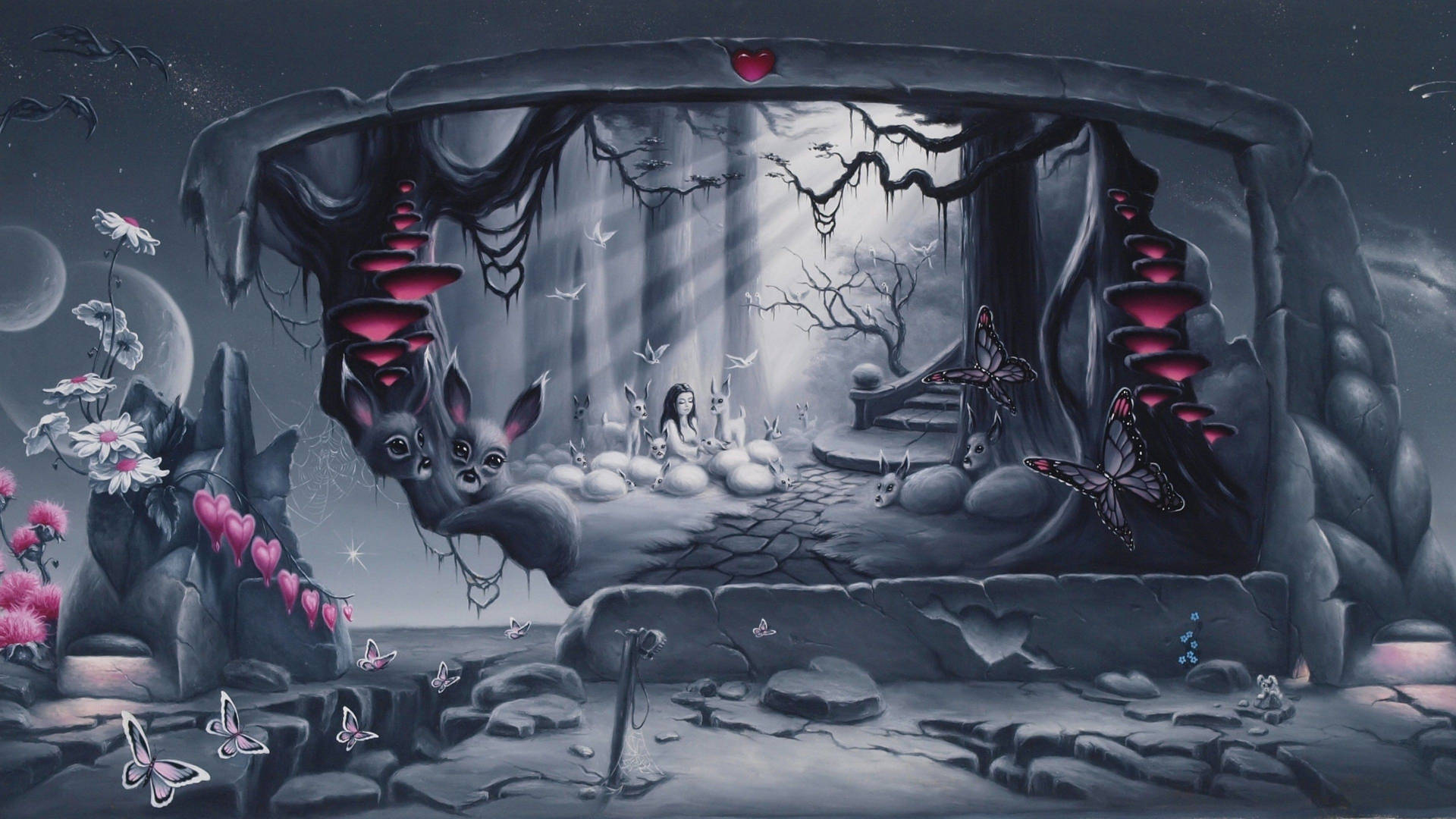 Gothic Alice In Wonderland Hd Background