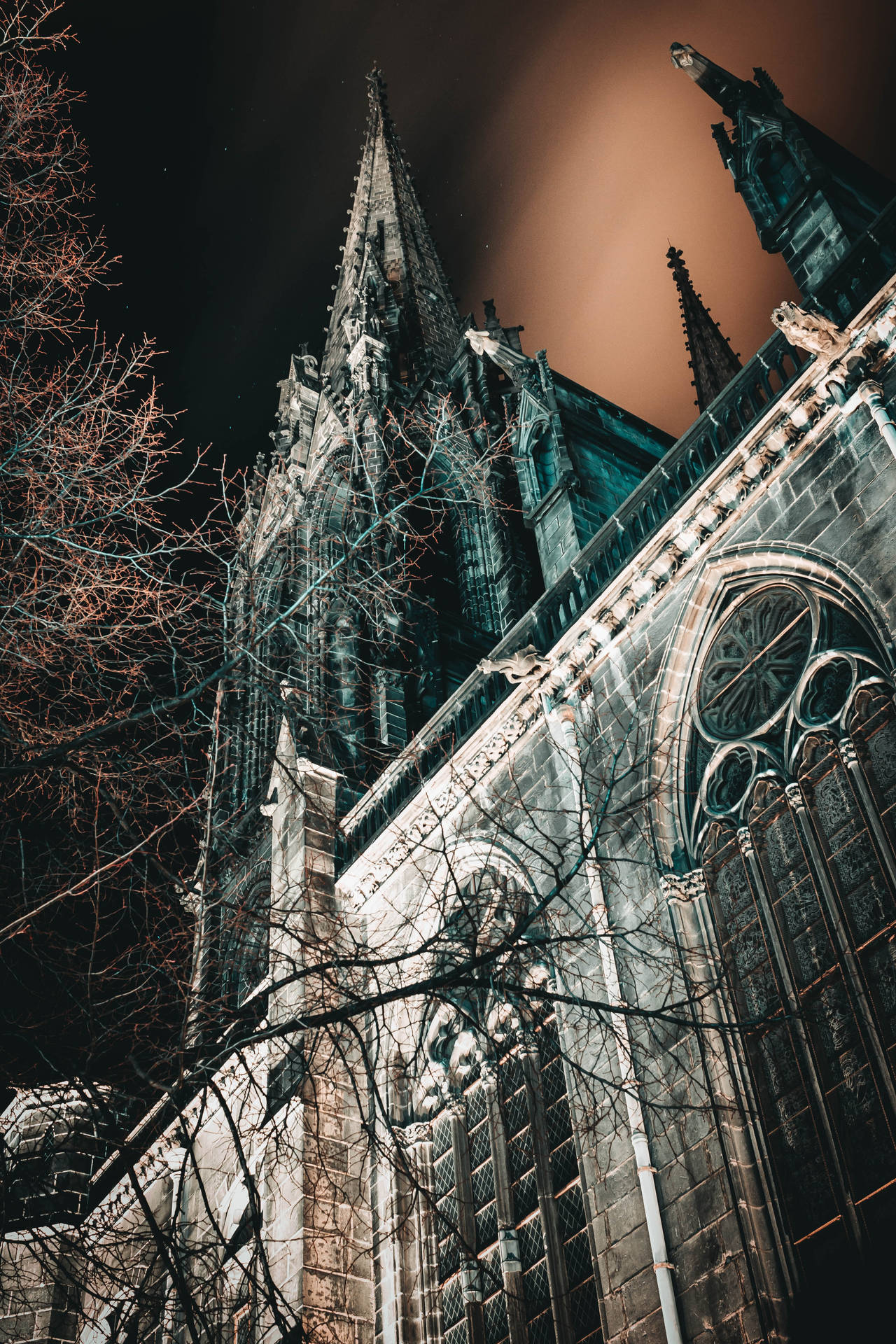 Gothic Architecture Building Low Angle Background