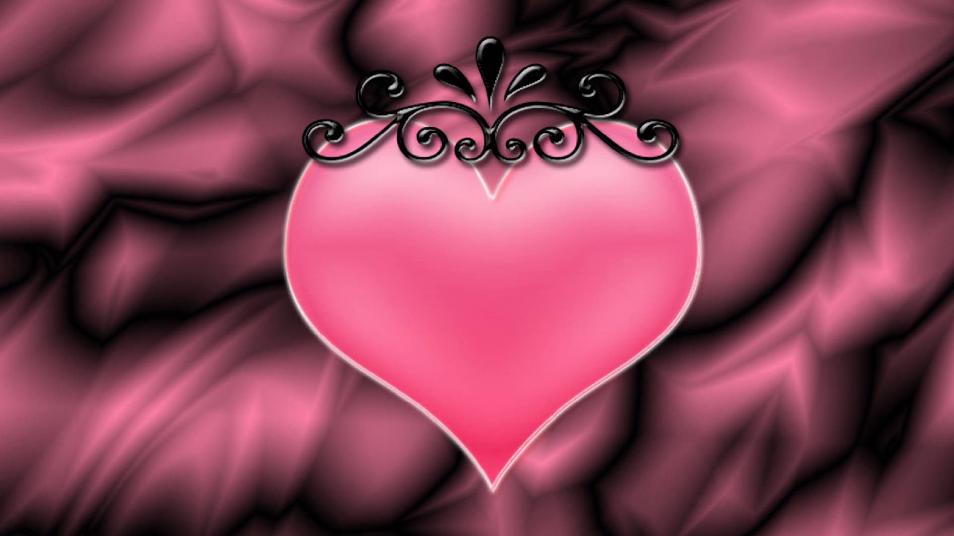 Gothic Black Pink Crown Background