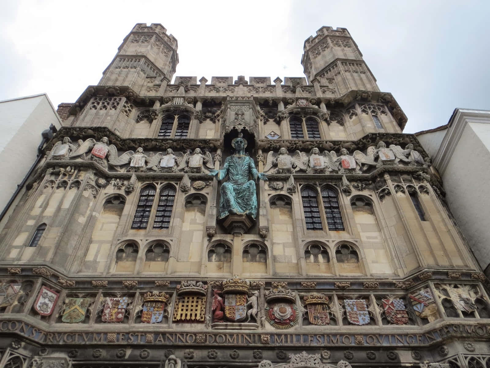 Gothic Christ Church Gate Of Canterbury Cathedral