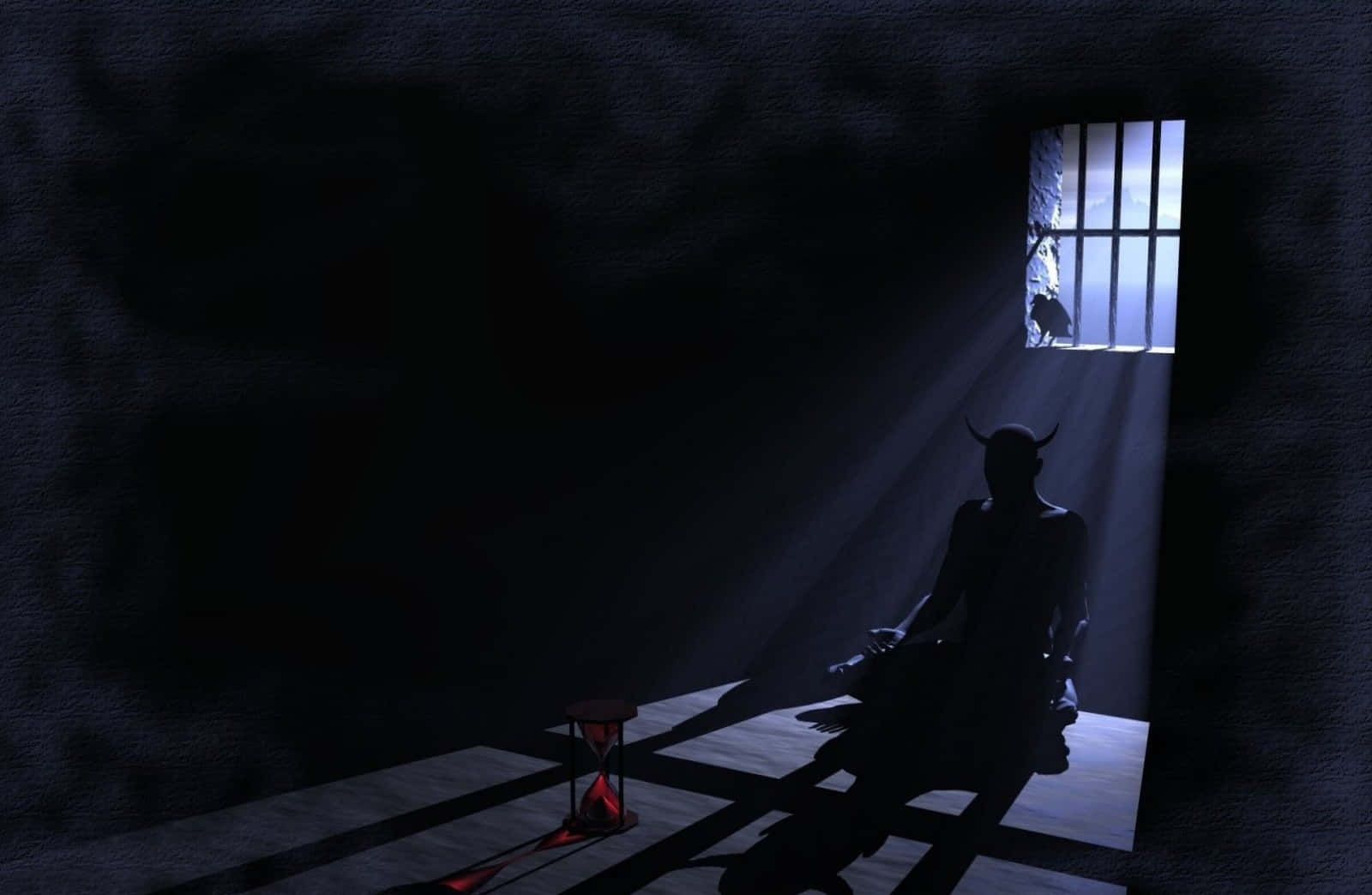 Gothic Computer Devil In Dungeon Background