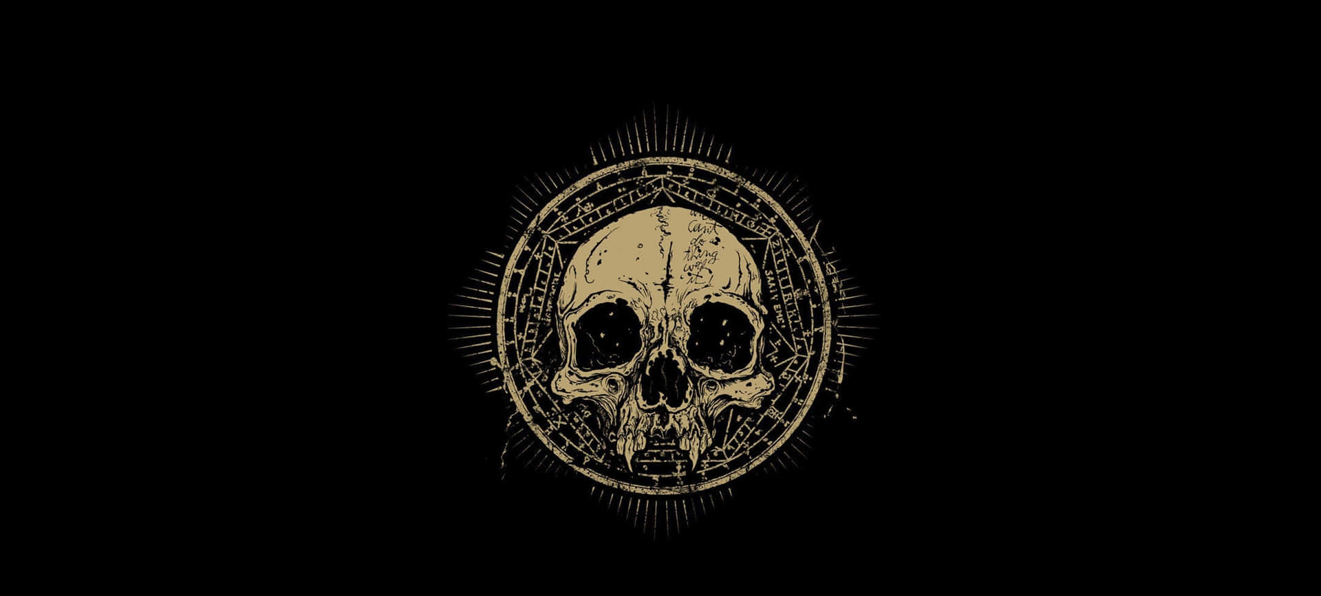 Gothic Skull Symbol Dark Background