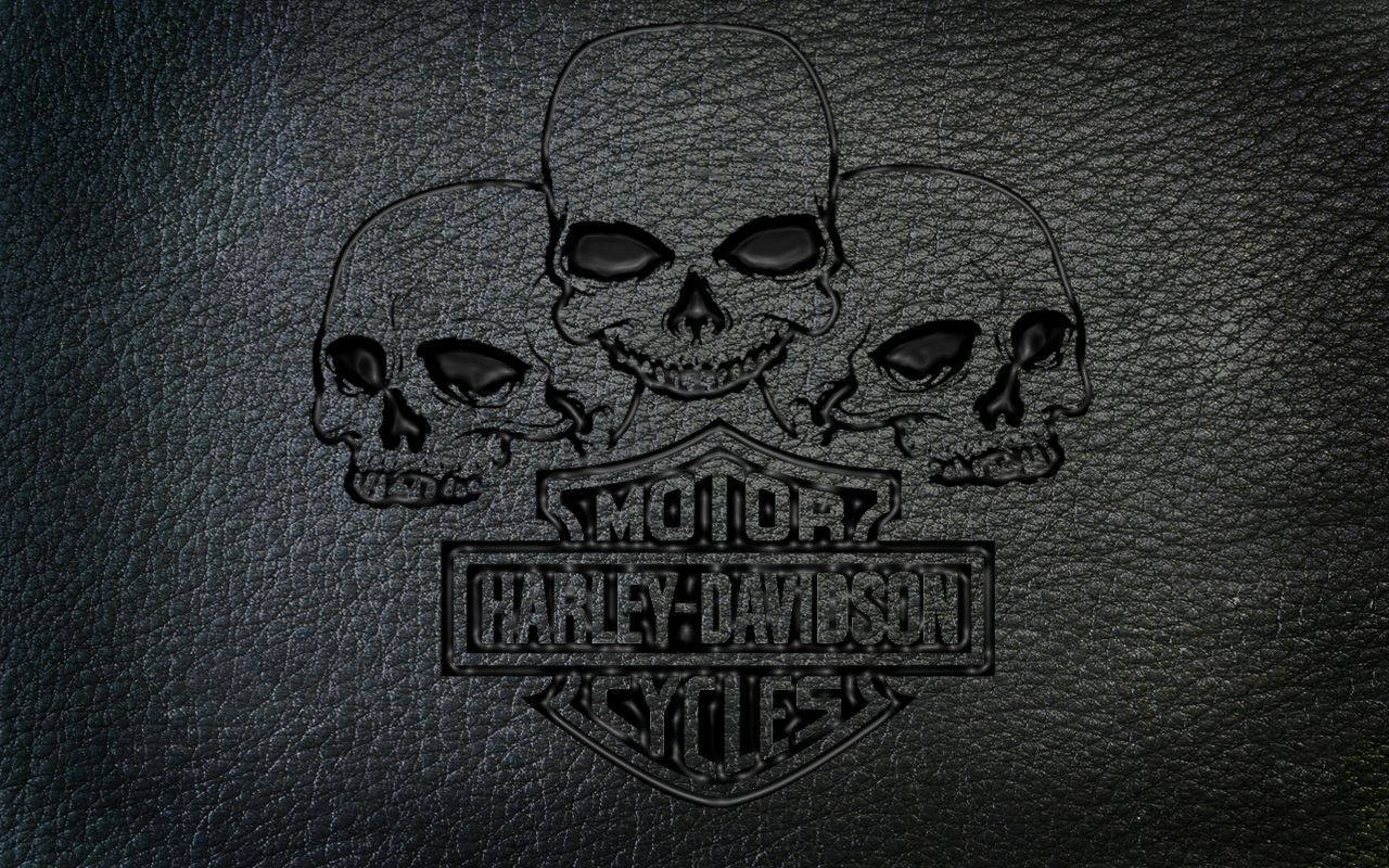 Gothic Style Harley Davidson Logo Background