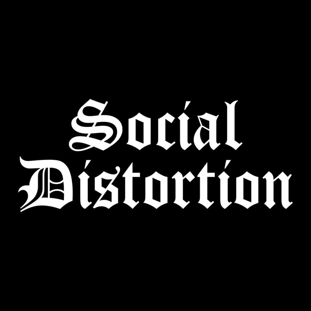 Gothic White Font Social Distortion Background