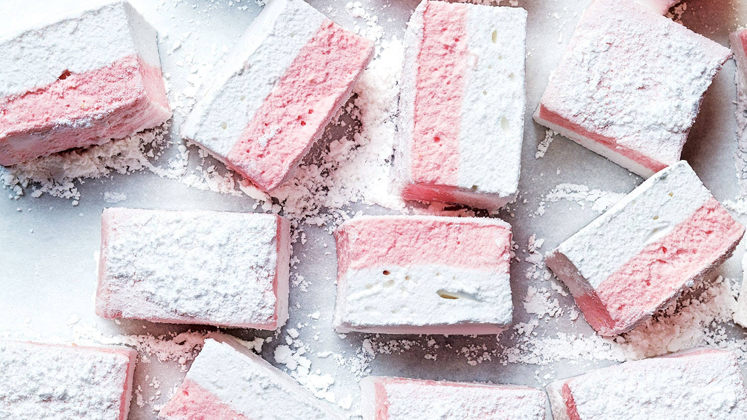 Gourmet Blood Orange Coconut Marshmallows On A Plate Background