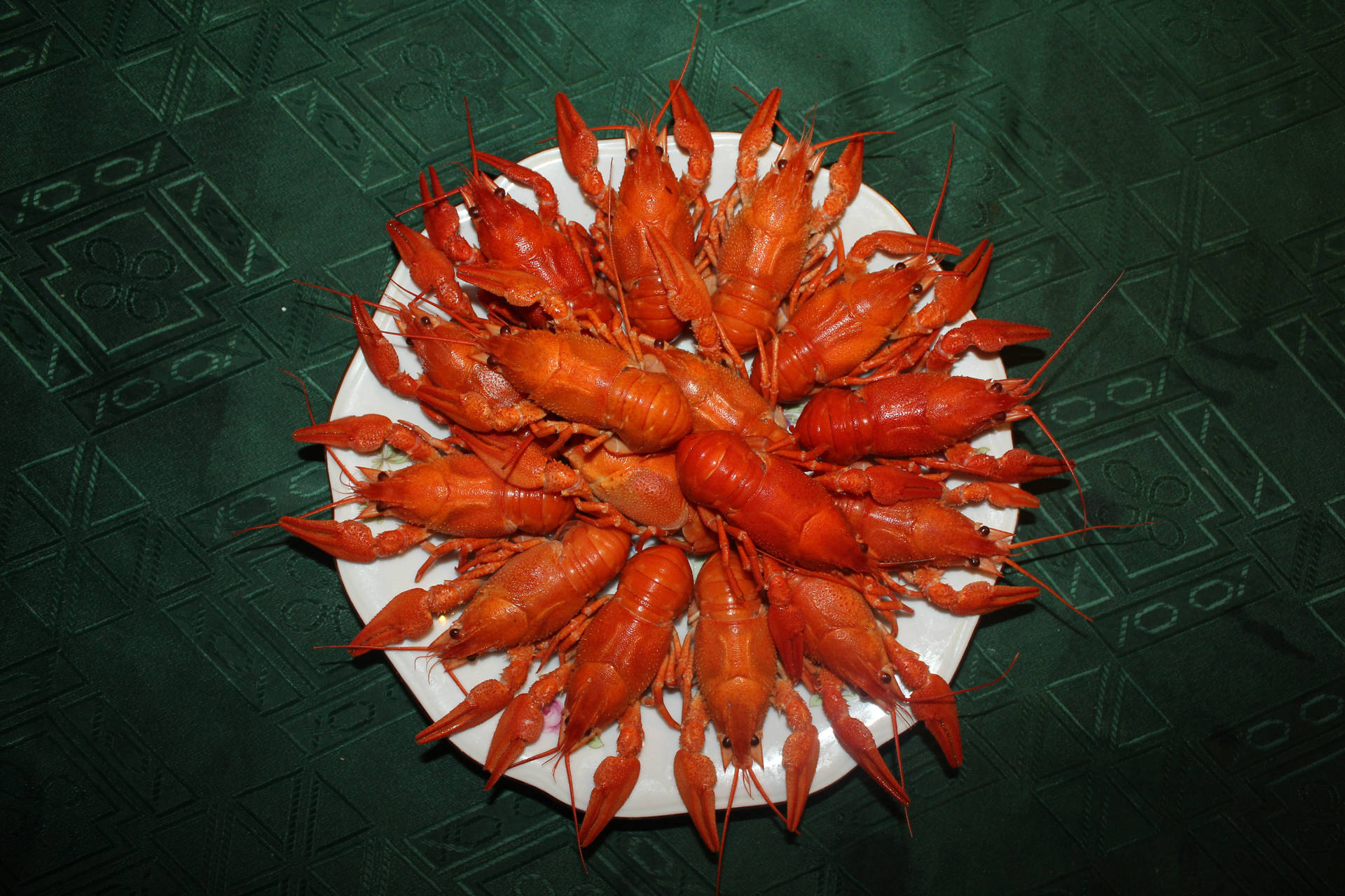 Gourmet Crayfish Dish Beautifully Plated Background