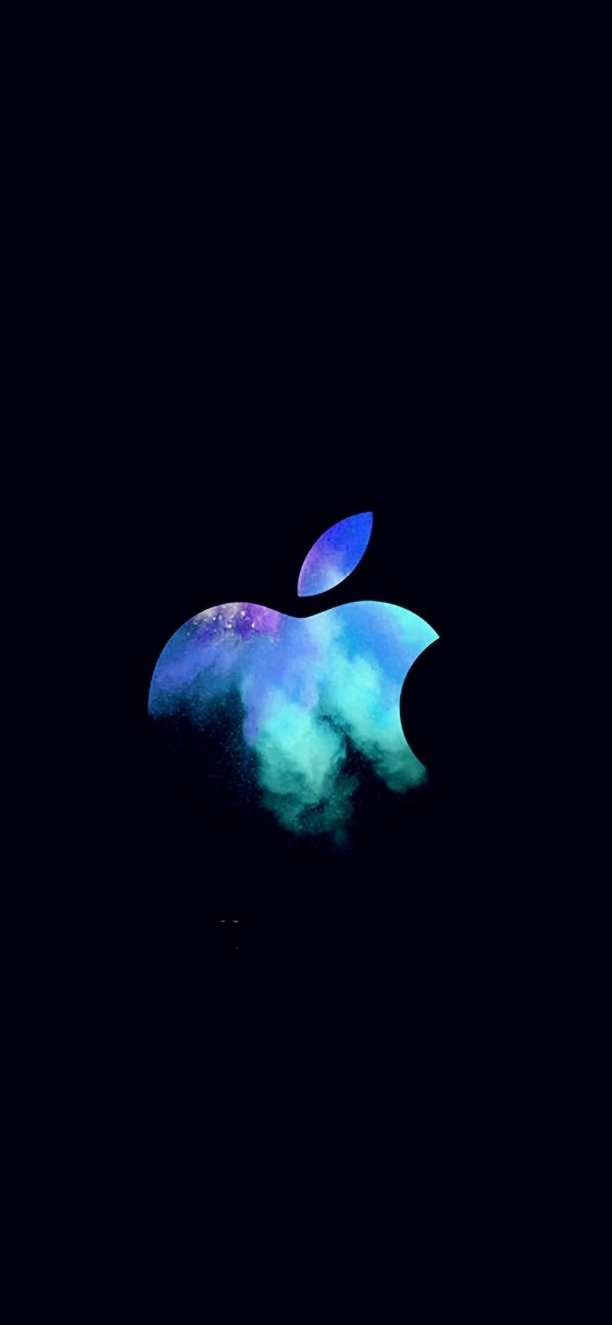 Gradient Apple In Black Apple Iphone Background