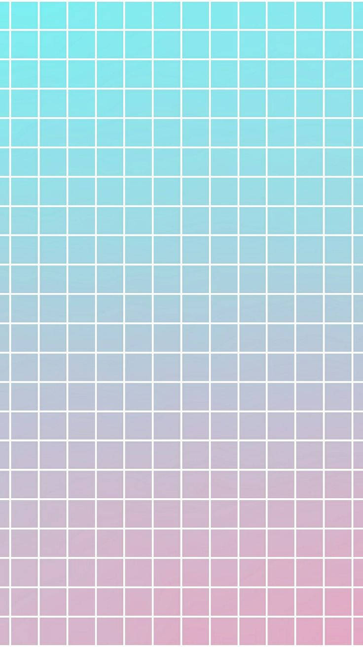 Gradient Blue To Pink Grid Aesthetic Background