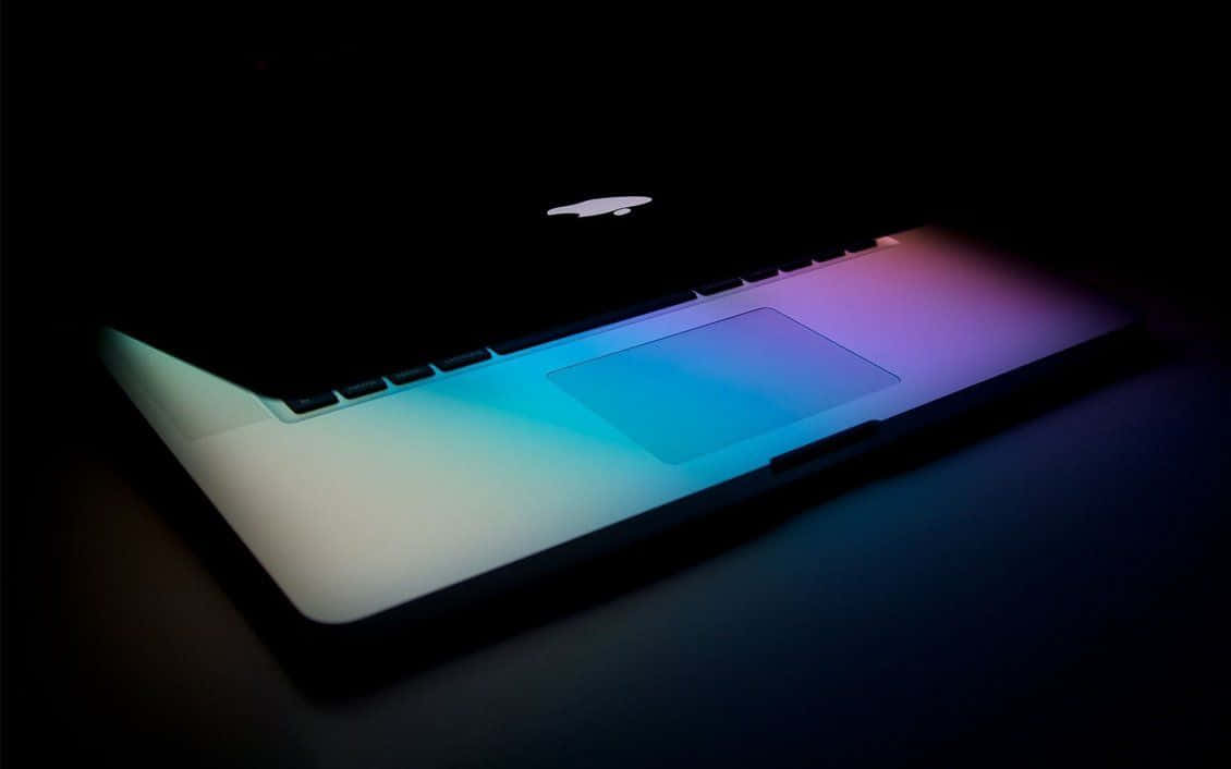 Gradient-colored Laptop Apple Background