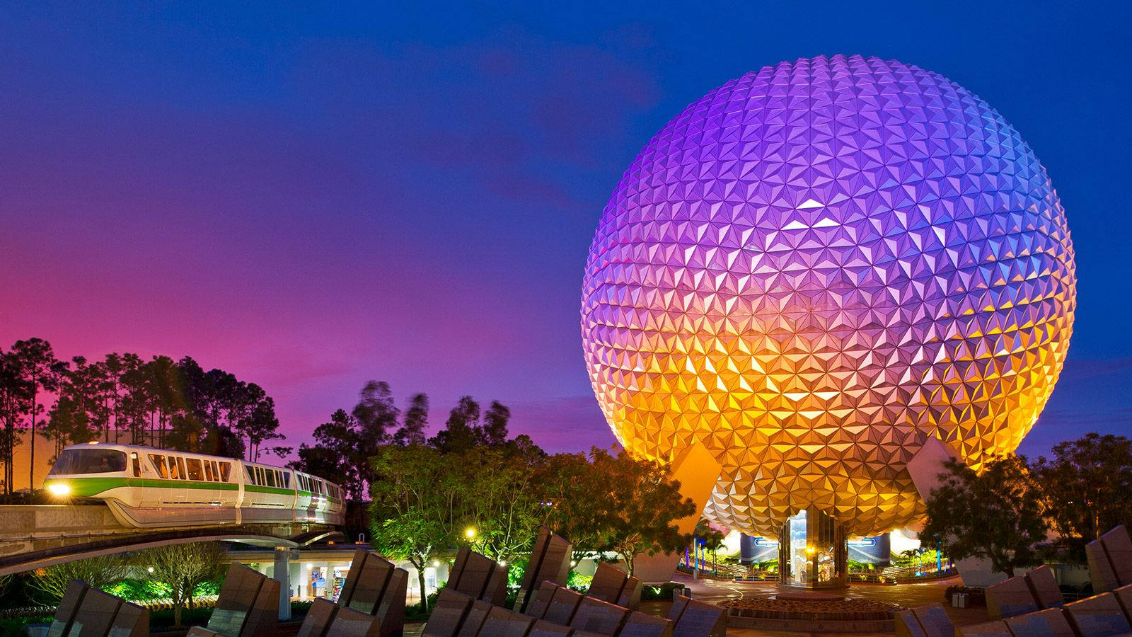 Gradient Epcot Globe Background