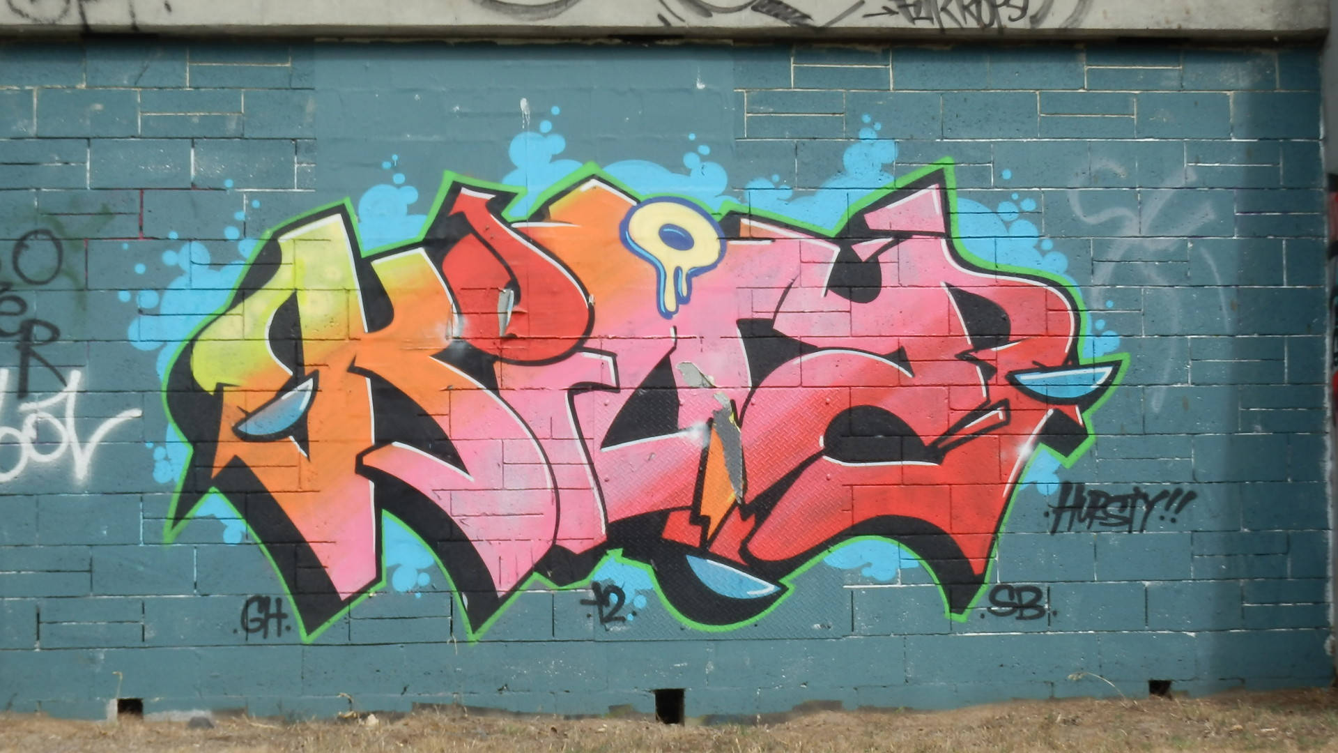 Gradient Graffiti Urban Art Background