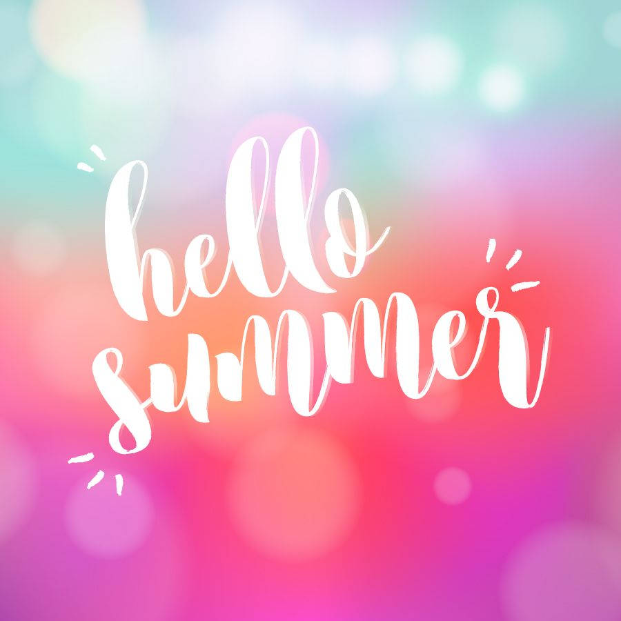 Gradient Hello Summer Graphic Background