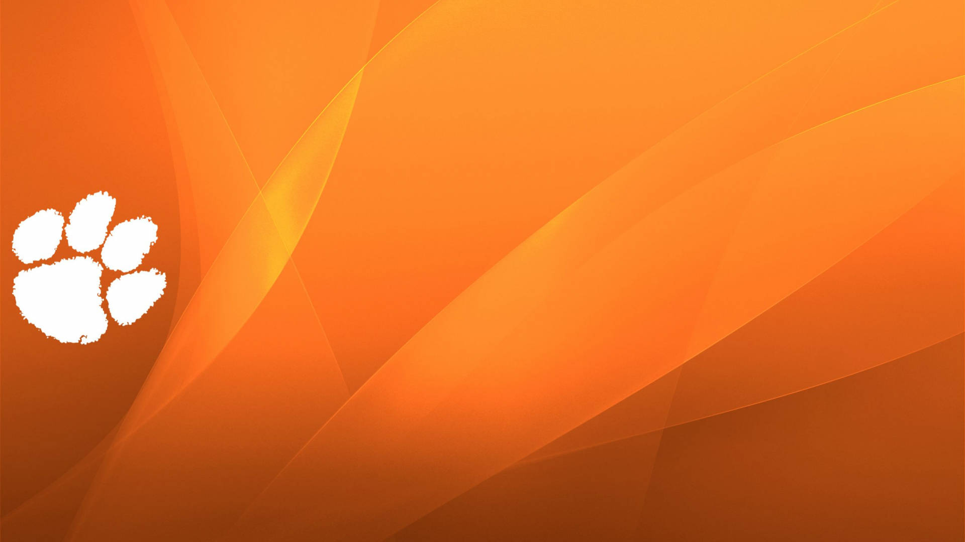 Gradient Orange Paw Print Background