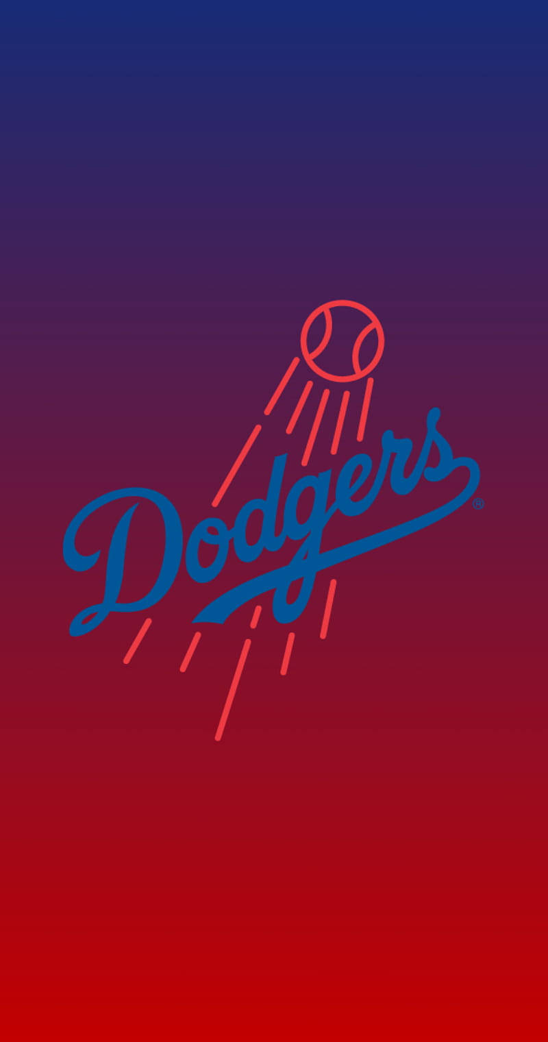 Gradient Red Dodgers Logo Background