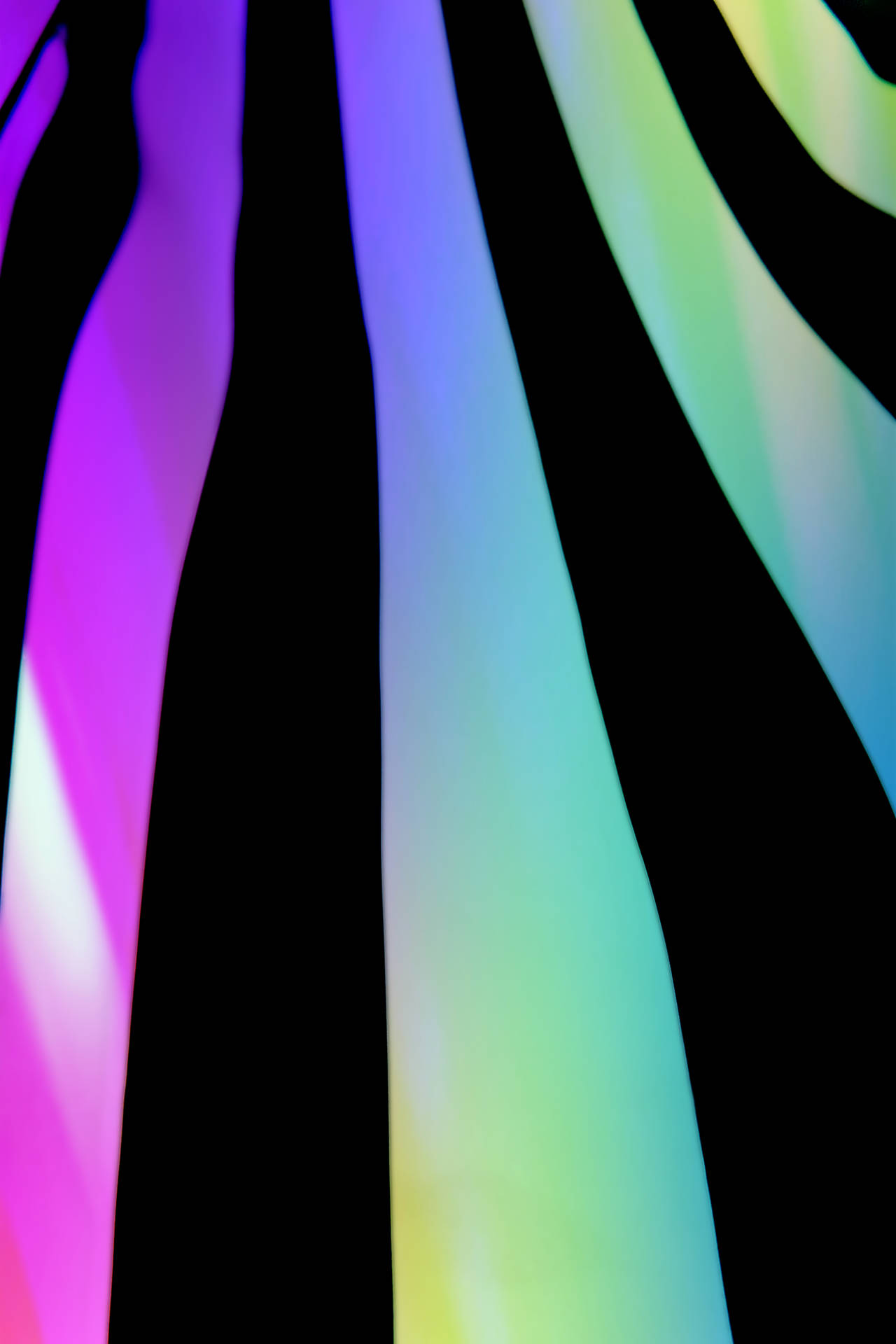 Gradient Stripes Green And Neon Purple Iphone Background