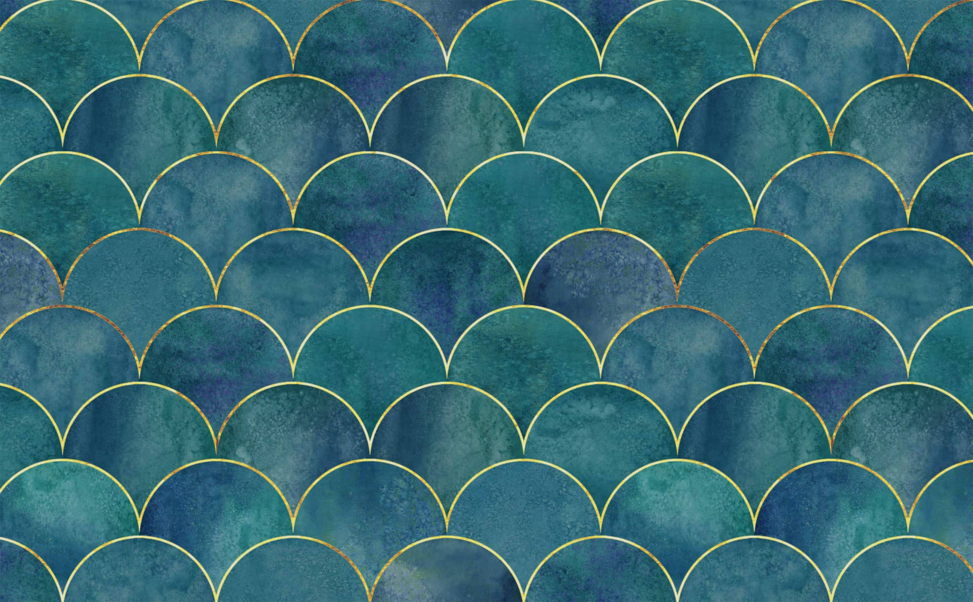 Gradient Teal Scale Pattern Background