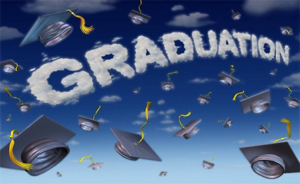 Graduation Poster Cloud Art Background