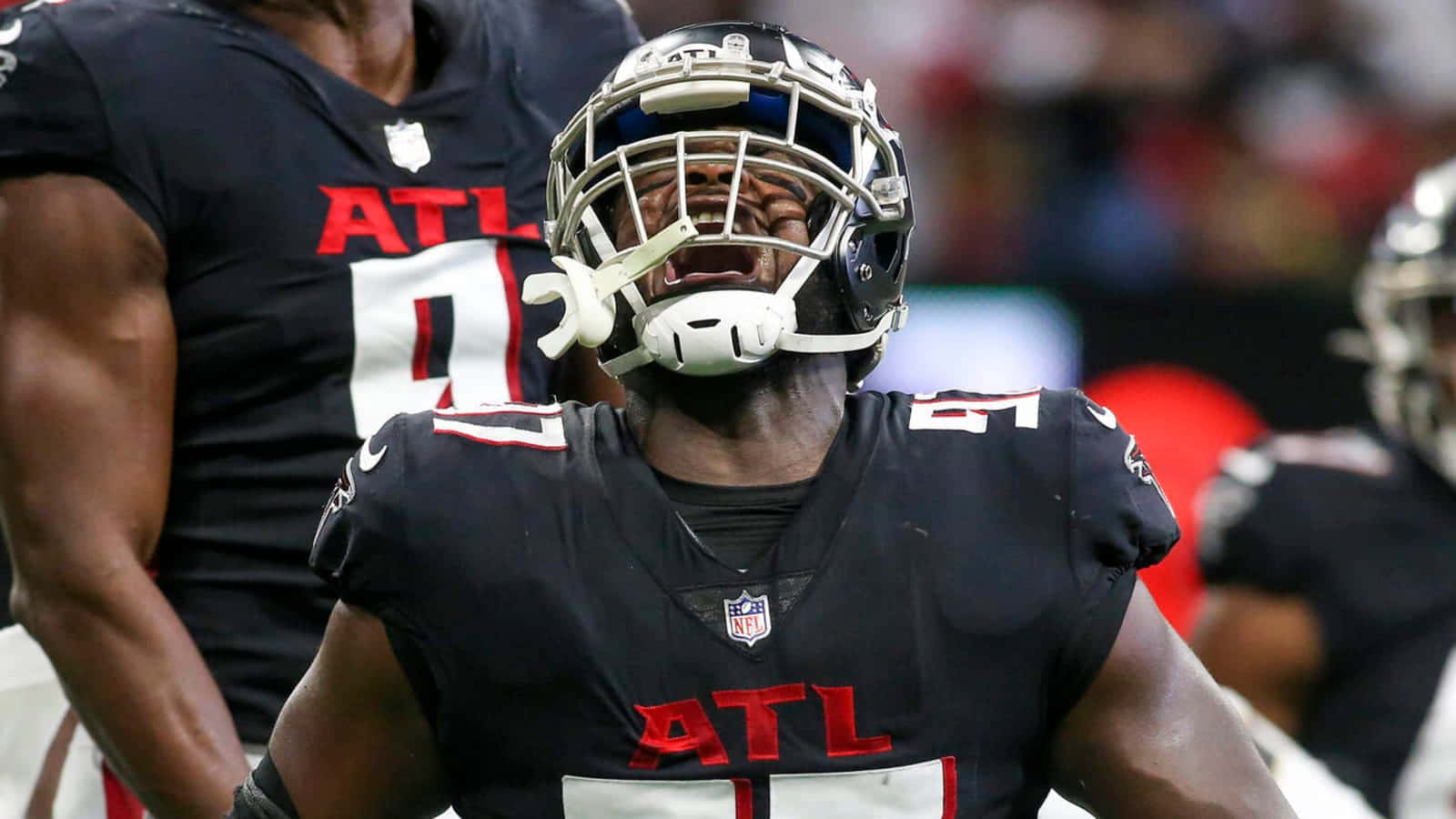 Grady Jarrett Football Black Jersey Background