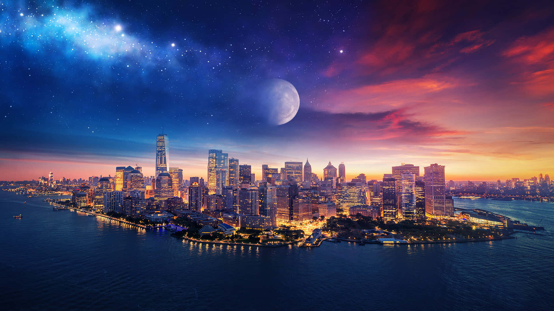 ‘graffiti Art Illuminating New York City' Background
