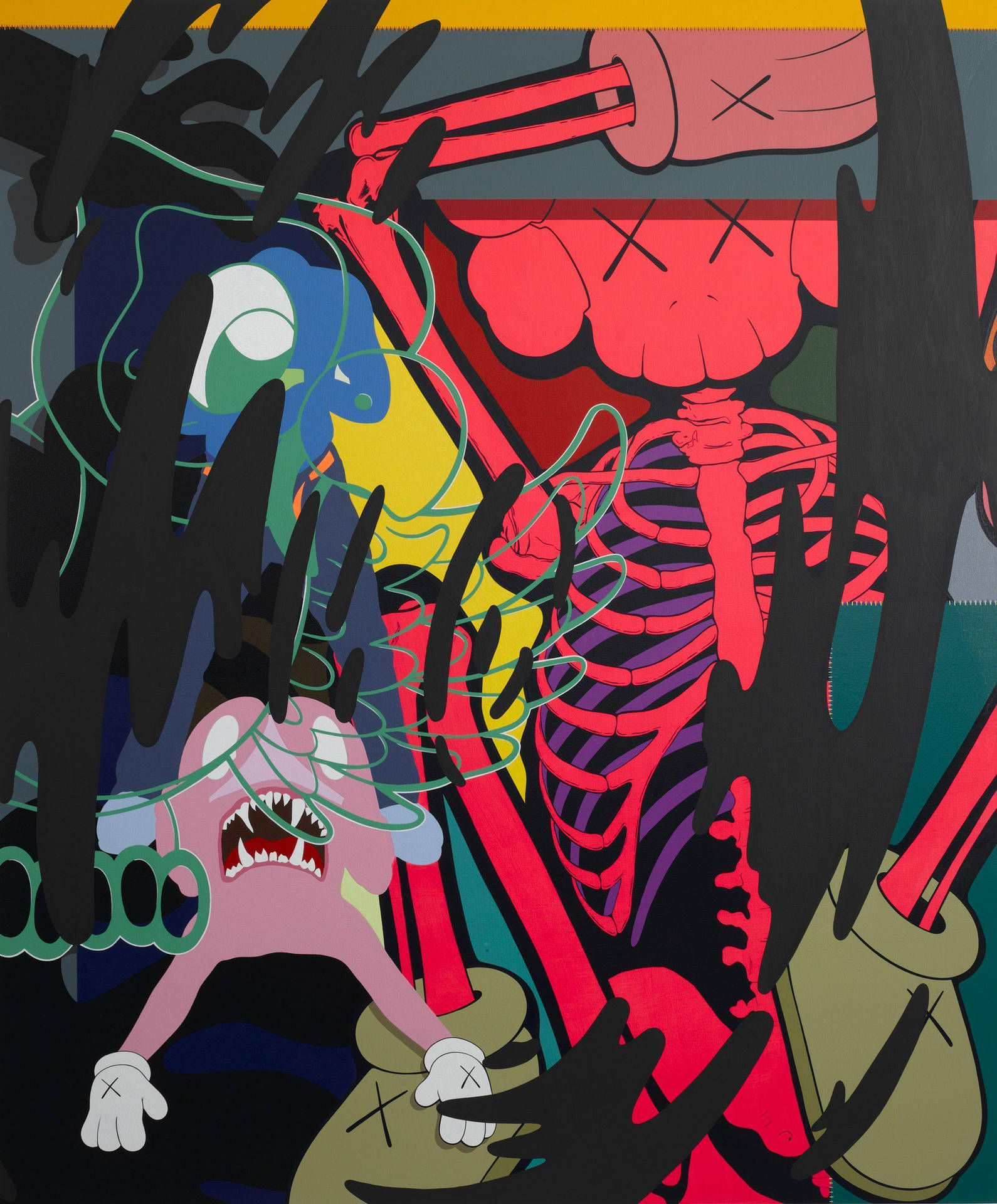 Graffiti Skeleton Kaws Pc Background