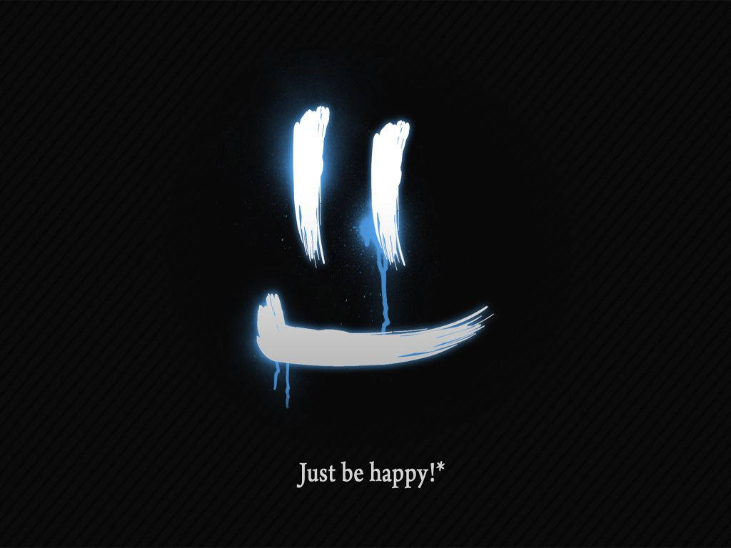 Graffiti Style Just Be Happy Face Background