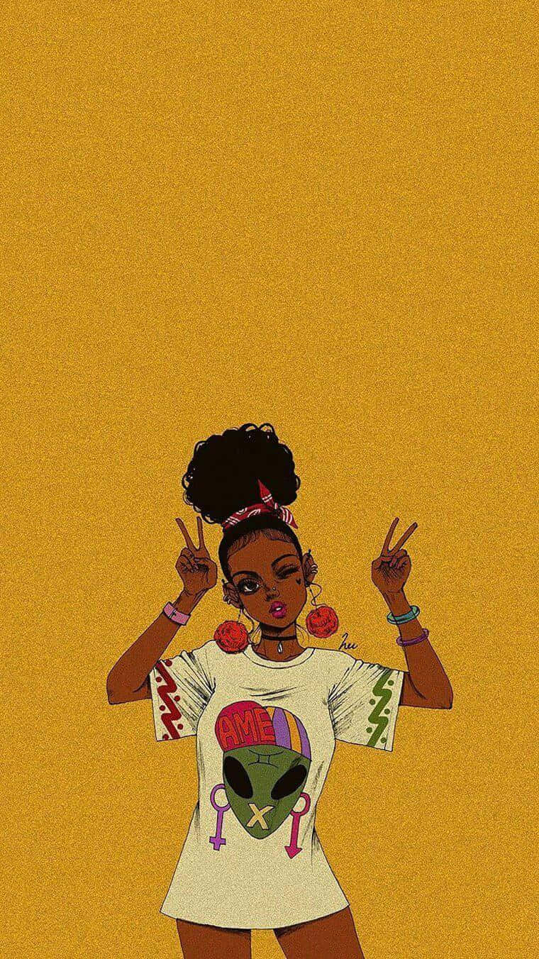 Grainy Black Girl Magic Background