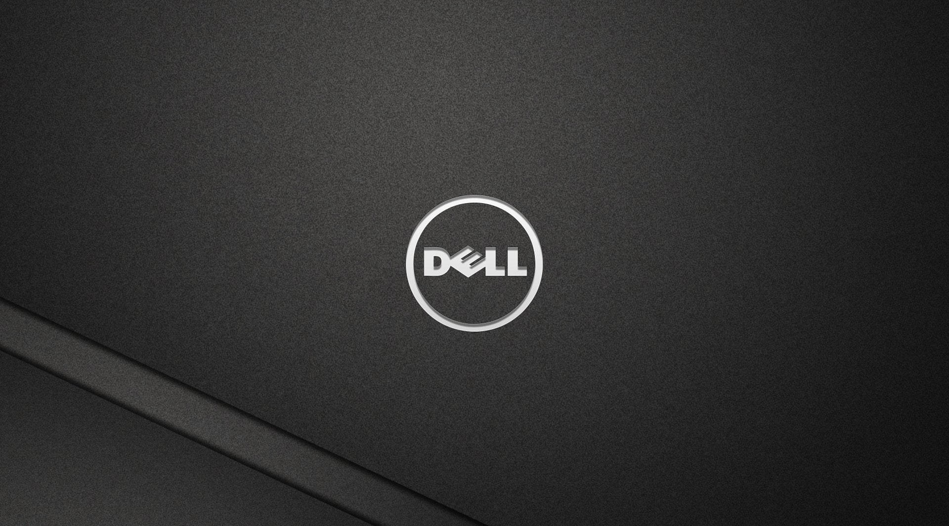 Grainy Gray Dell Laptop Silver Background