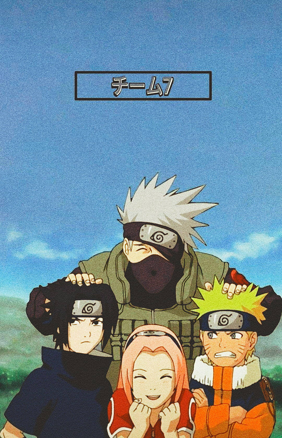 Grainy Team 7 Naruto Iphone Background