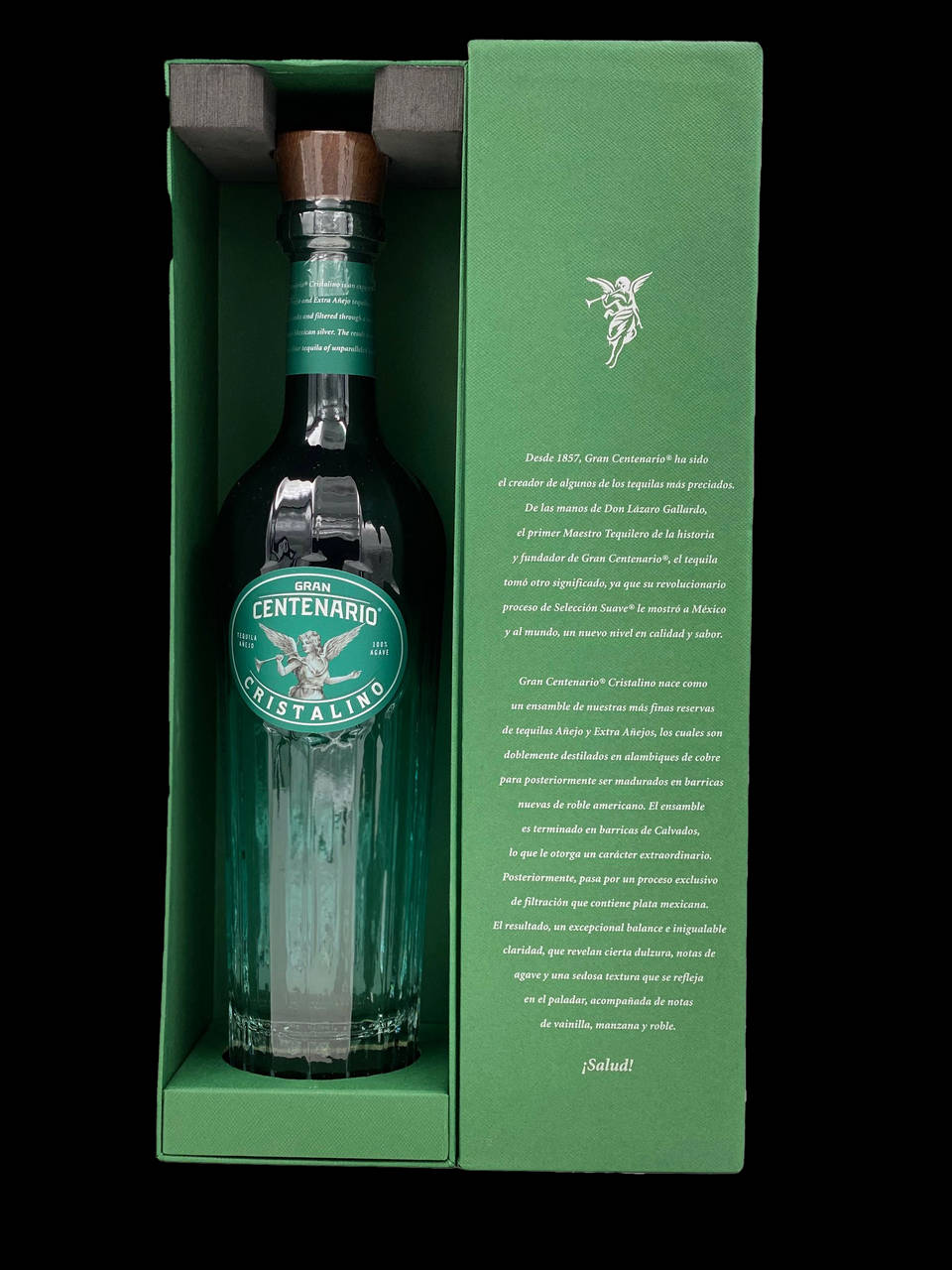 Gran Centenario Tequila Cristalino Green Box Background