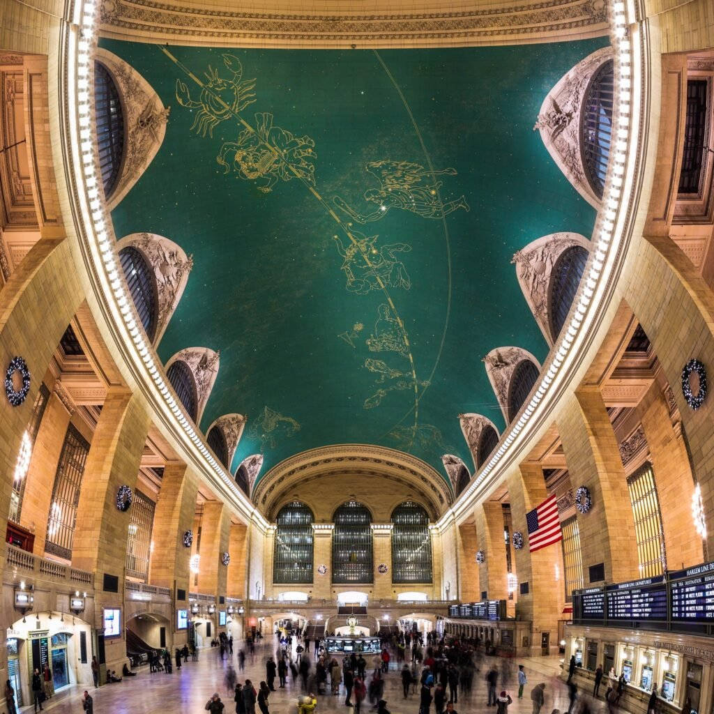 Grand Central Station Fish Eye Background