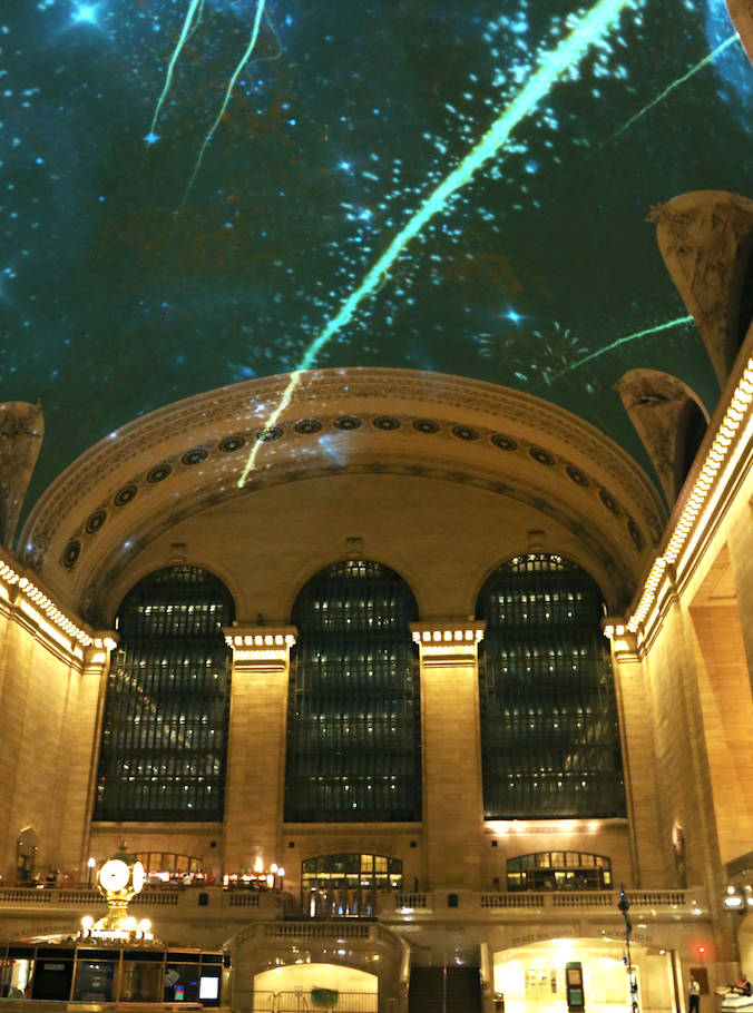 Grand Central Station Light Show Background