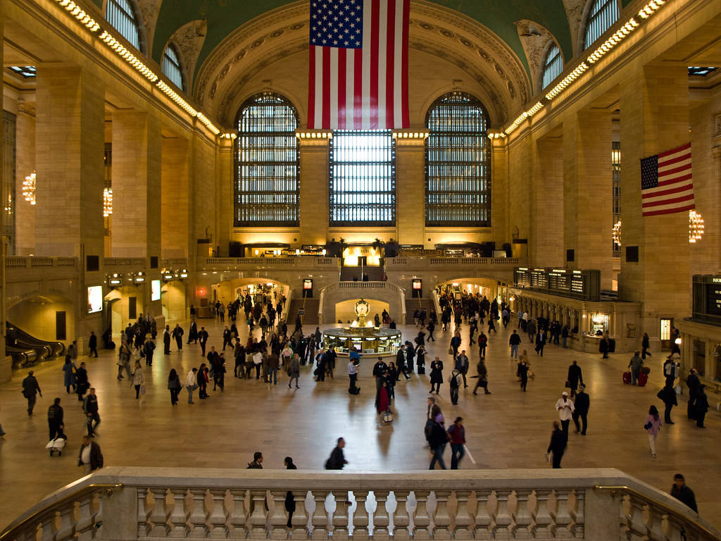 Grand Central Station People Walking Background