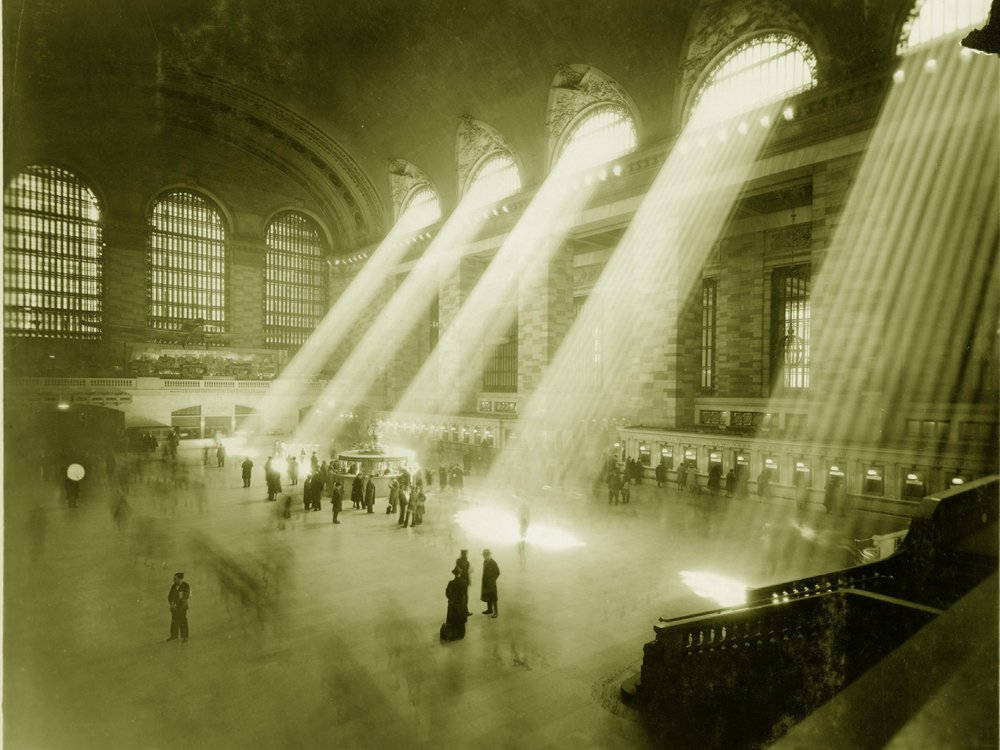 Grand Central Station Vintage Window Sunlight Background