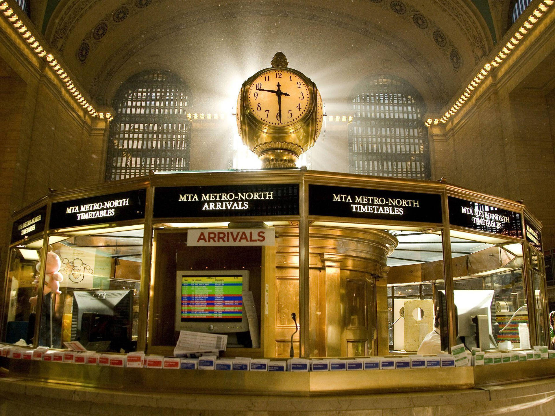 Grand Central Terminal Clock Background